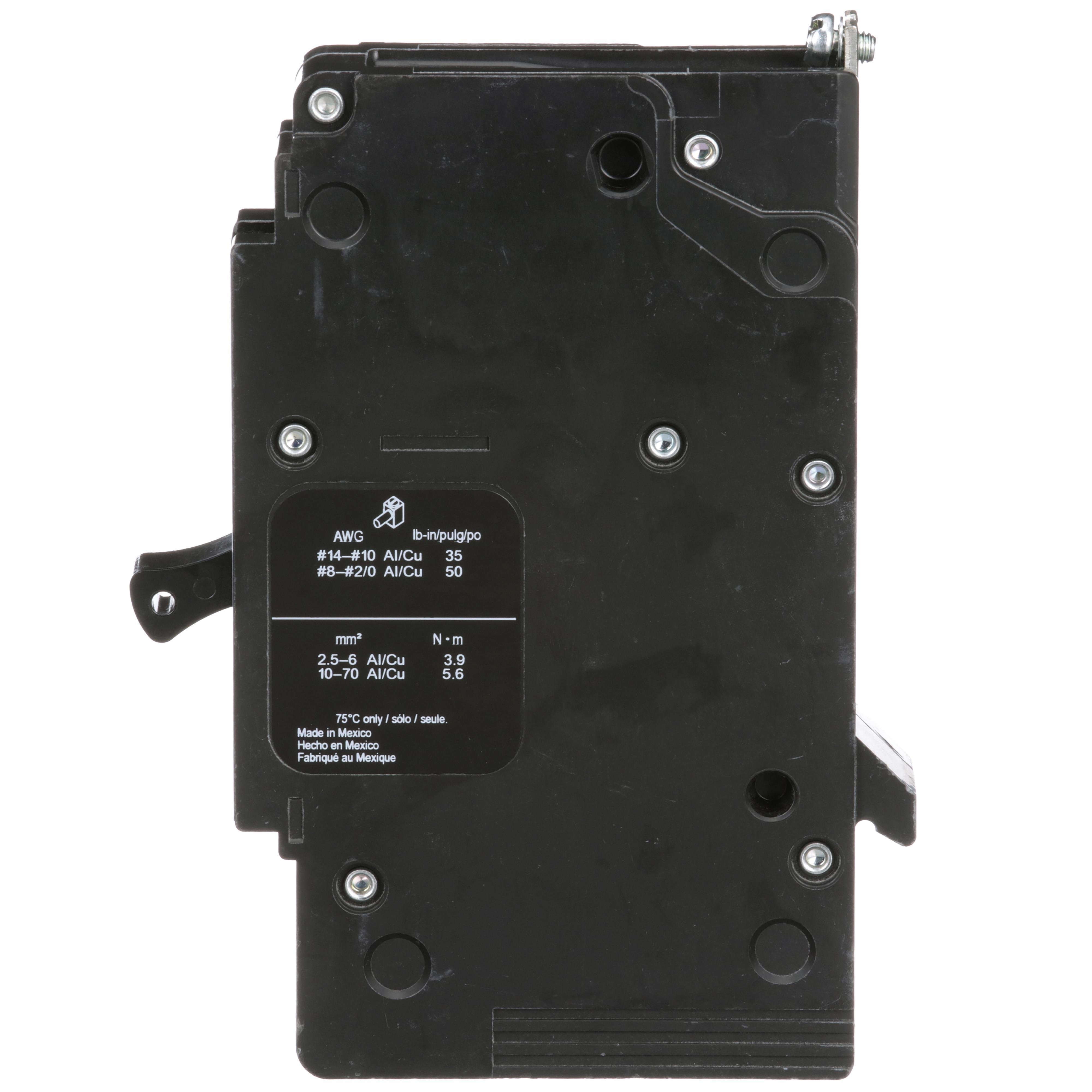 Picture of EDB14060 - Mini circuit breaker, E-Frame, 60A, 1 pole, 277VAC, 25kA max, bolt on [TAA]