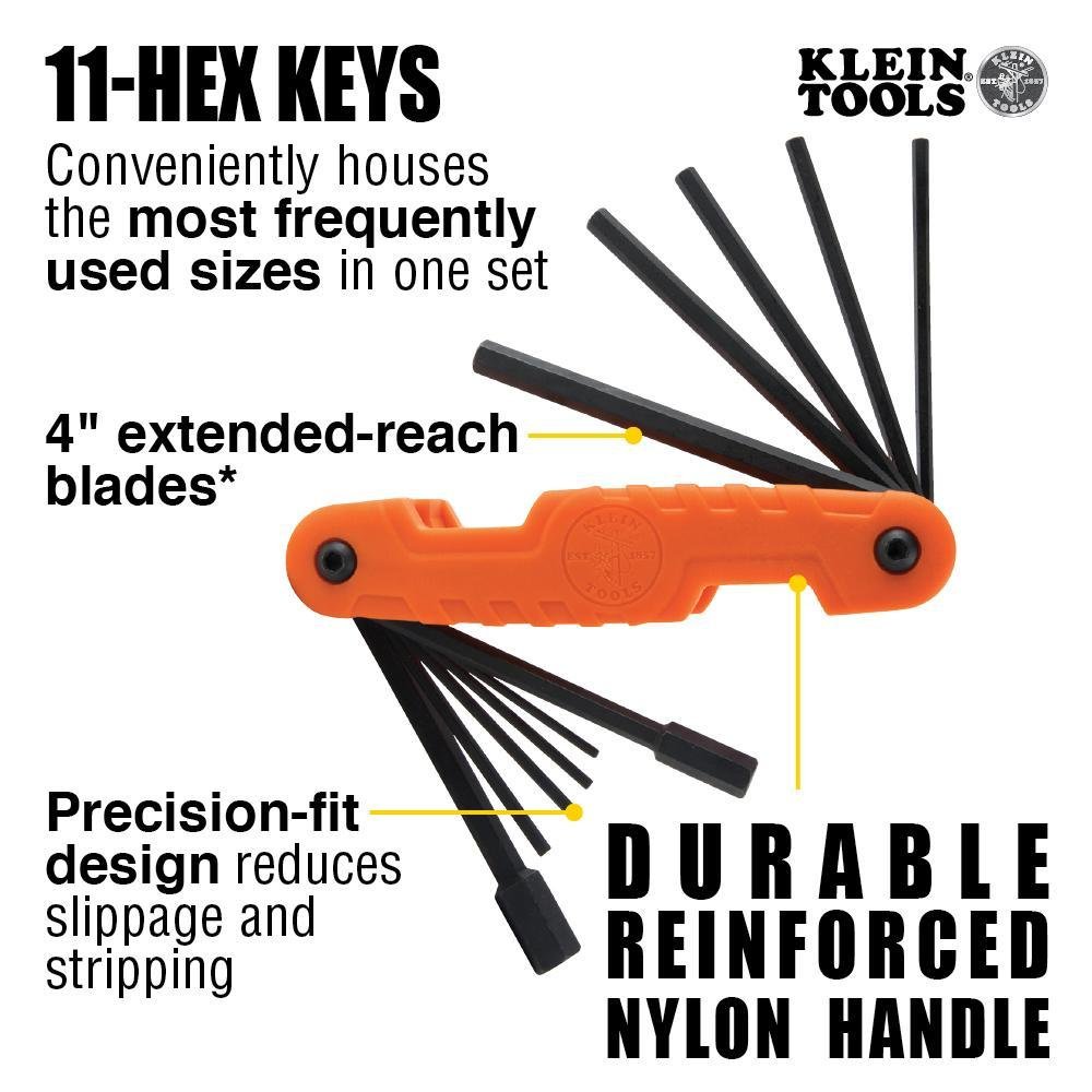Picture of 70550 - Pro Folding Hex Key Set, 11-Key, SAE Sizes