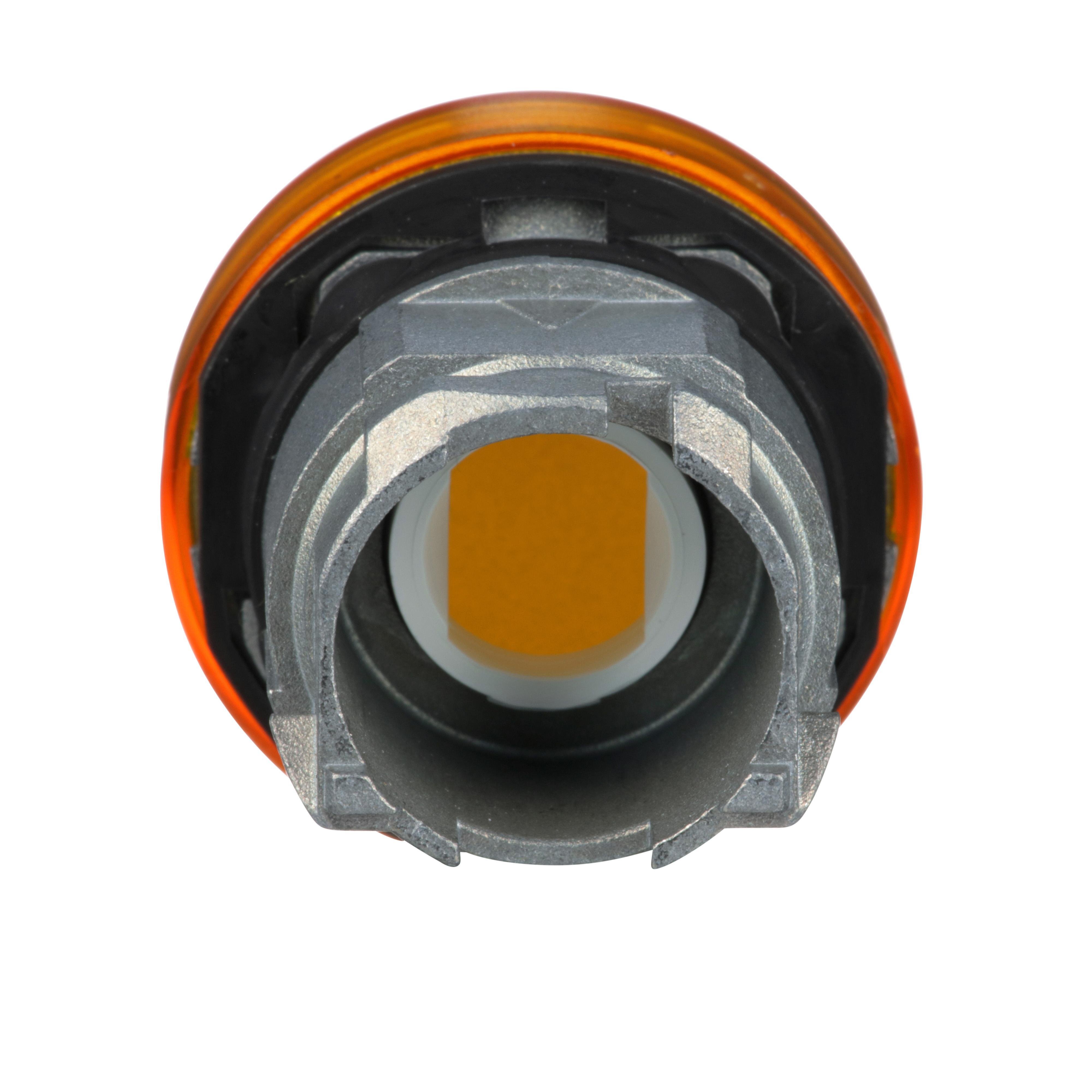 Picture of ZB4BV053 - Head for pilot light, Harmony XB4, metal, orange, 22mm, universal LED, plain lens