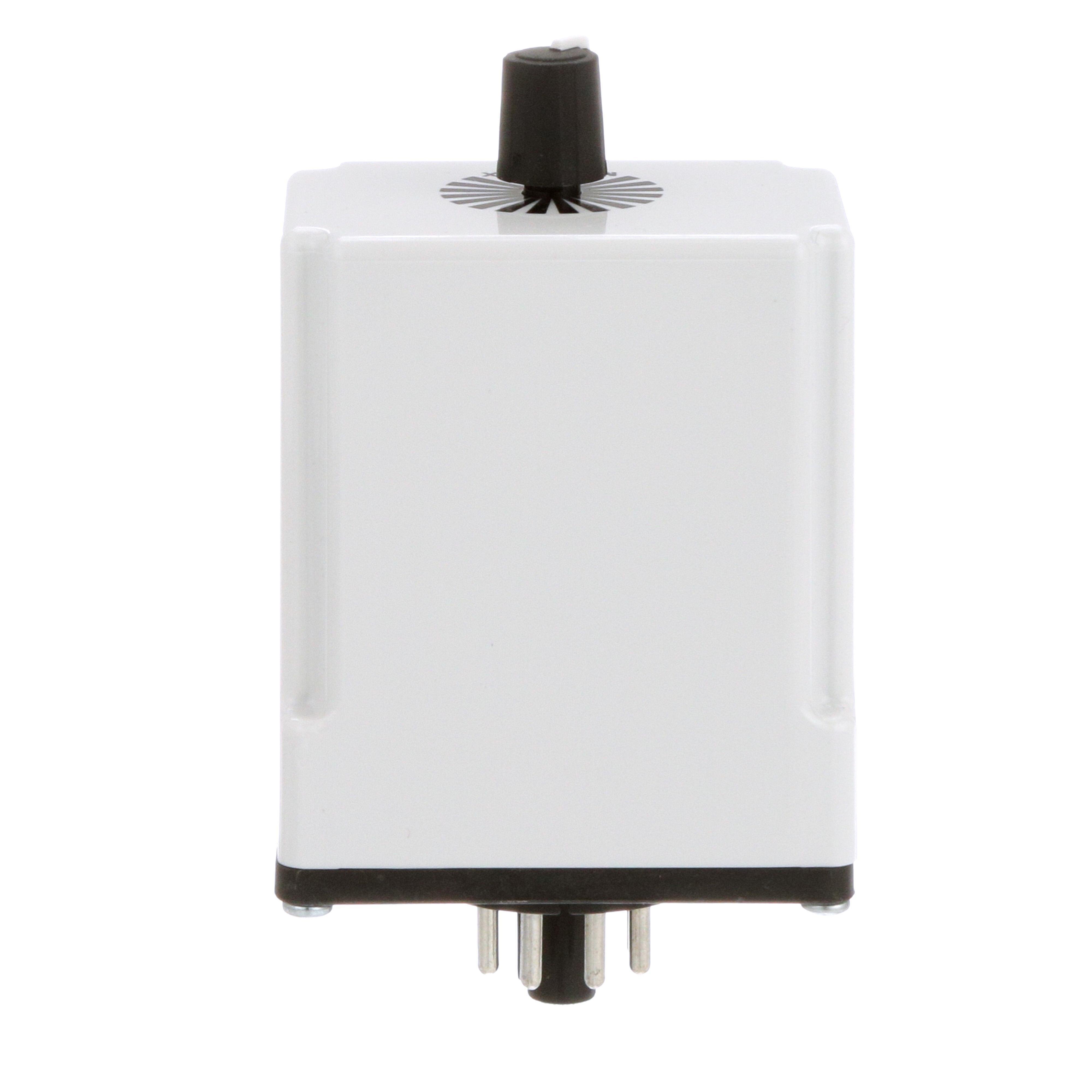 Picture of 9050JCK17V20 - Timing Relay, Type JCK, plug In, on delay, adjustable time, 0.3 to 30 minutes, 10A, 240 VAC, 120 VAC/110 VDC