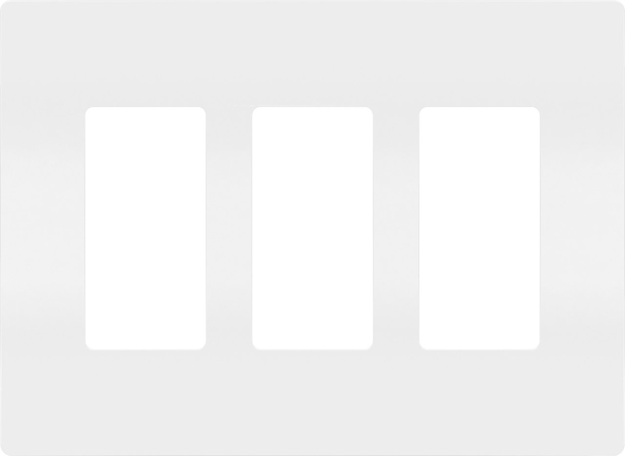 Picture of RWP263W - radiant® 3-Gang Screwless Wall Plate, White