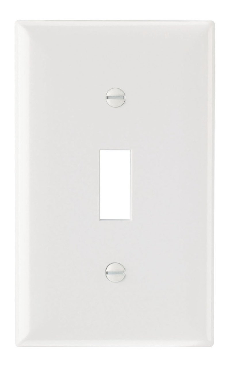 SP1-W - 1-Gang Thermoset Wall Plate, 1 Toggle Switch Opening, White