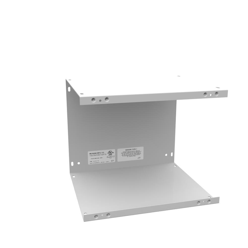 101012-GSC1-NK - 10x12x10 Screw Cover Wireway Type 1 UL Listed Steel No Knockouts ANSI 61 Gray