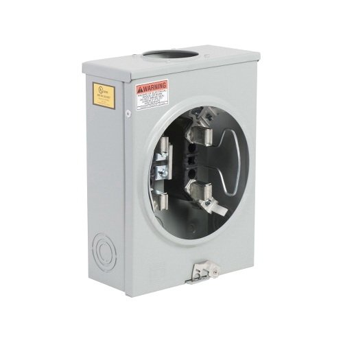 Picture of UTZRS101CFL - Meter socket, ringless, 1 phase, 3 wire, 4 jaws, OH/UG, 125A