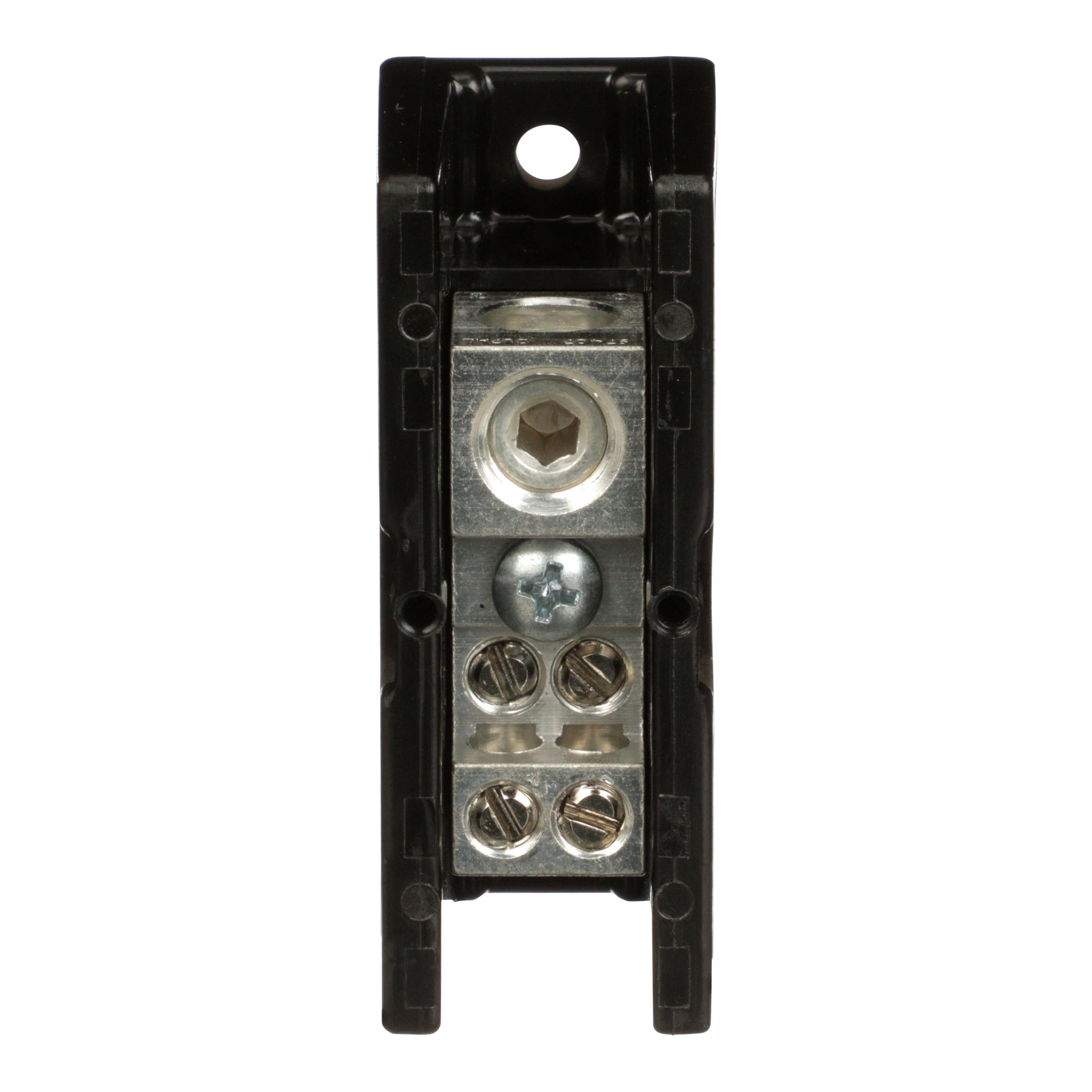 9080LBA162104 - Power distribution block, Linergy, 1 pole, 1 line, 4 load, 175A CU, 135A AL, 600 V