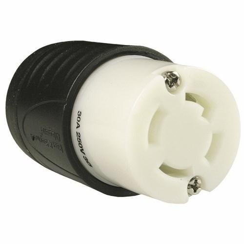 L1530-C - 30A NEMA L1530 Connector - Black Back, White Front Body