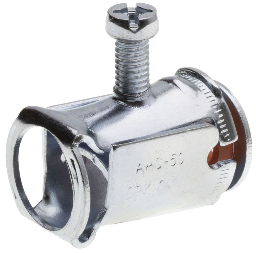 Picture of AMC-50 - E-Z Lock® AC/MC Connector 3/8", Steel, .406" Insulated Throat