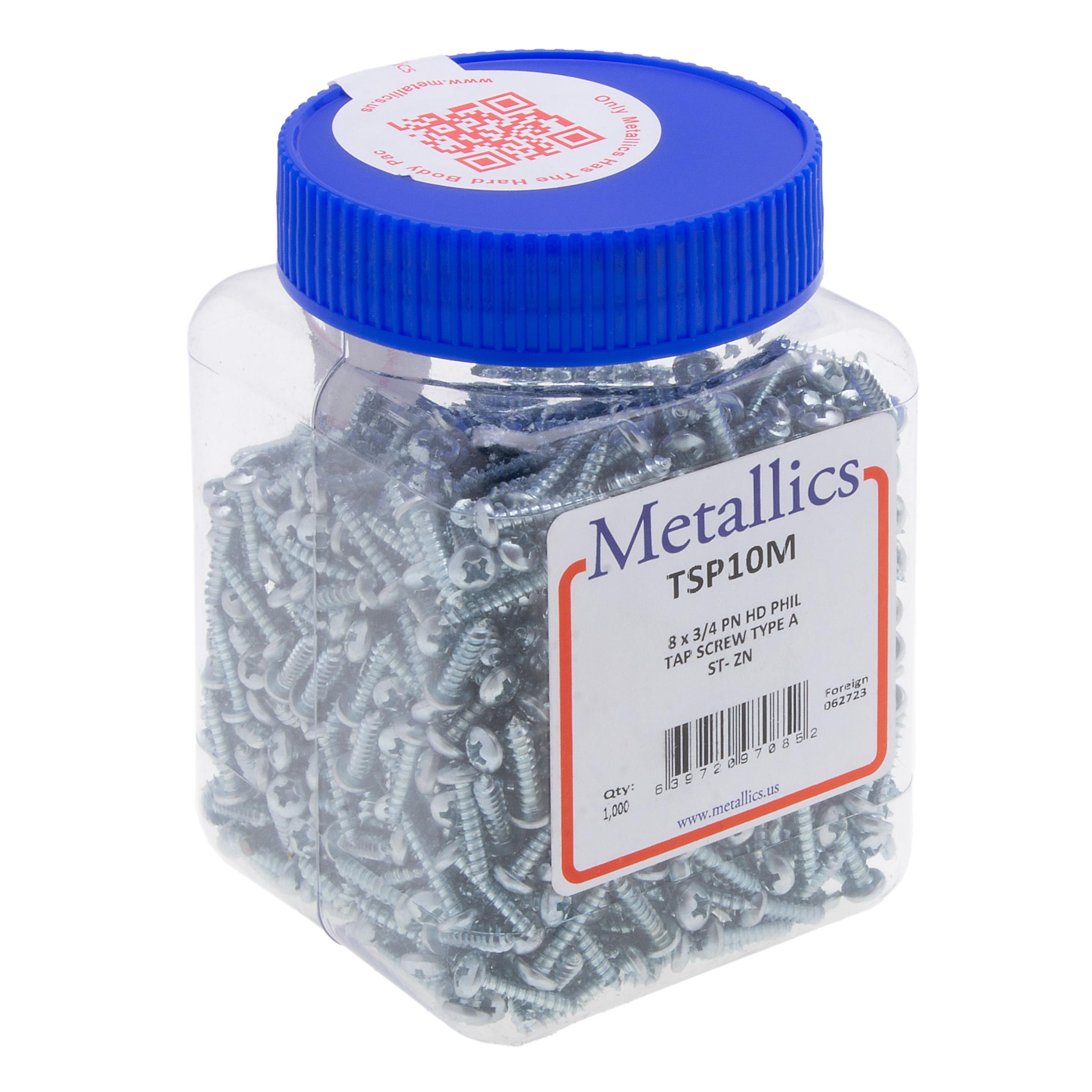 Picture of JTS28 - 10 x 1 in. Pan Head Phillips Sharp Point Tapping Screws - Steel Zinc - 100qty