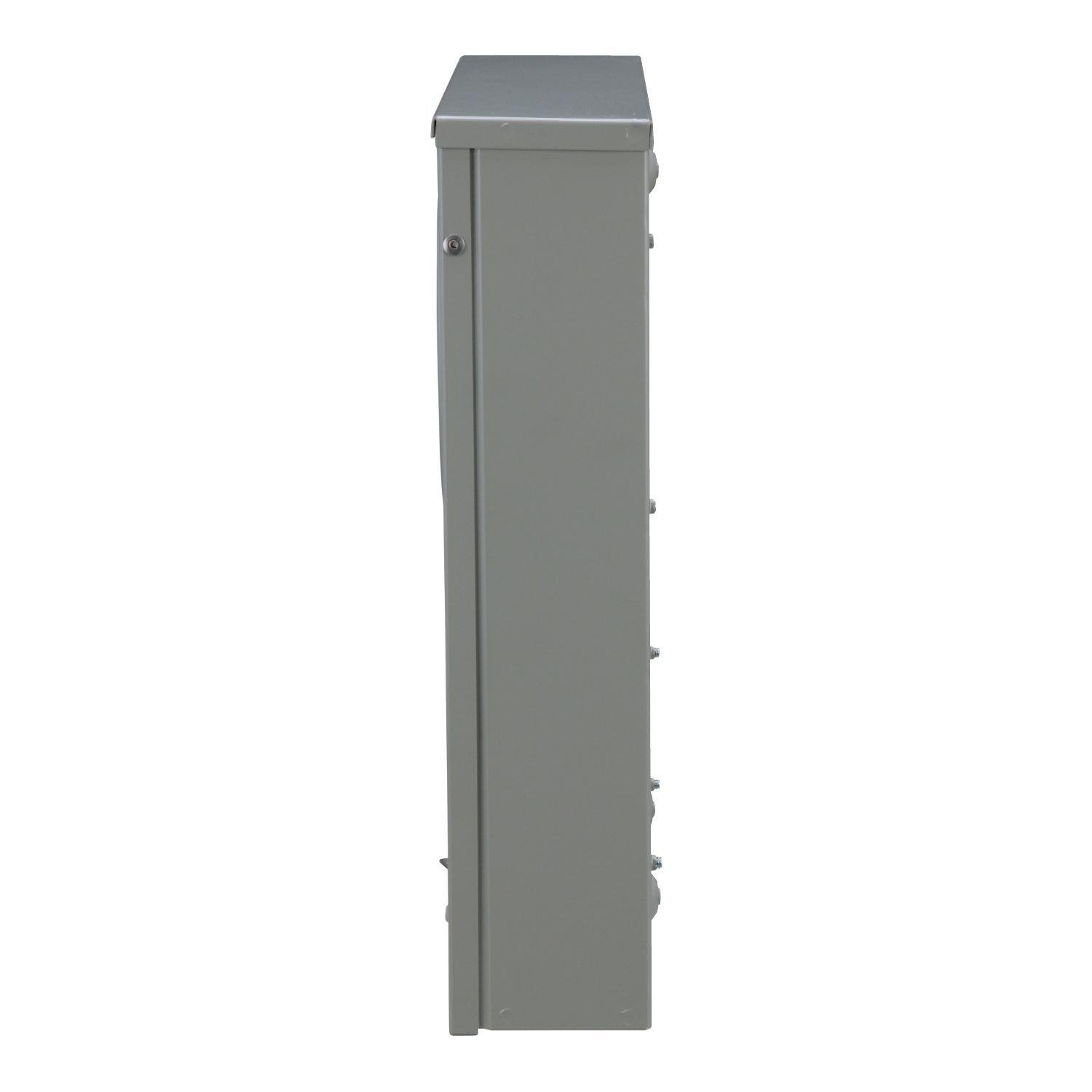 Picture of 1007003C - Meter socket, ringless, 3 phase, 4 wire, 20A, 13 jaws, 600VAC max, solid top, no bypass, no jaw release