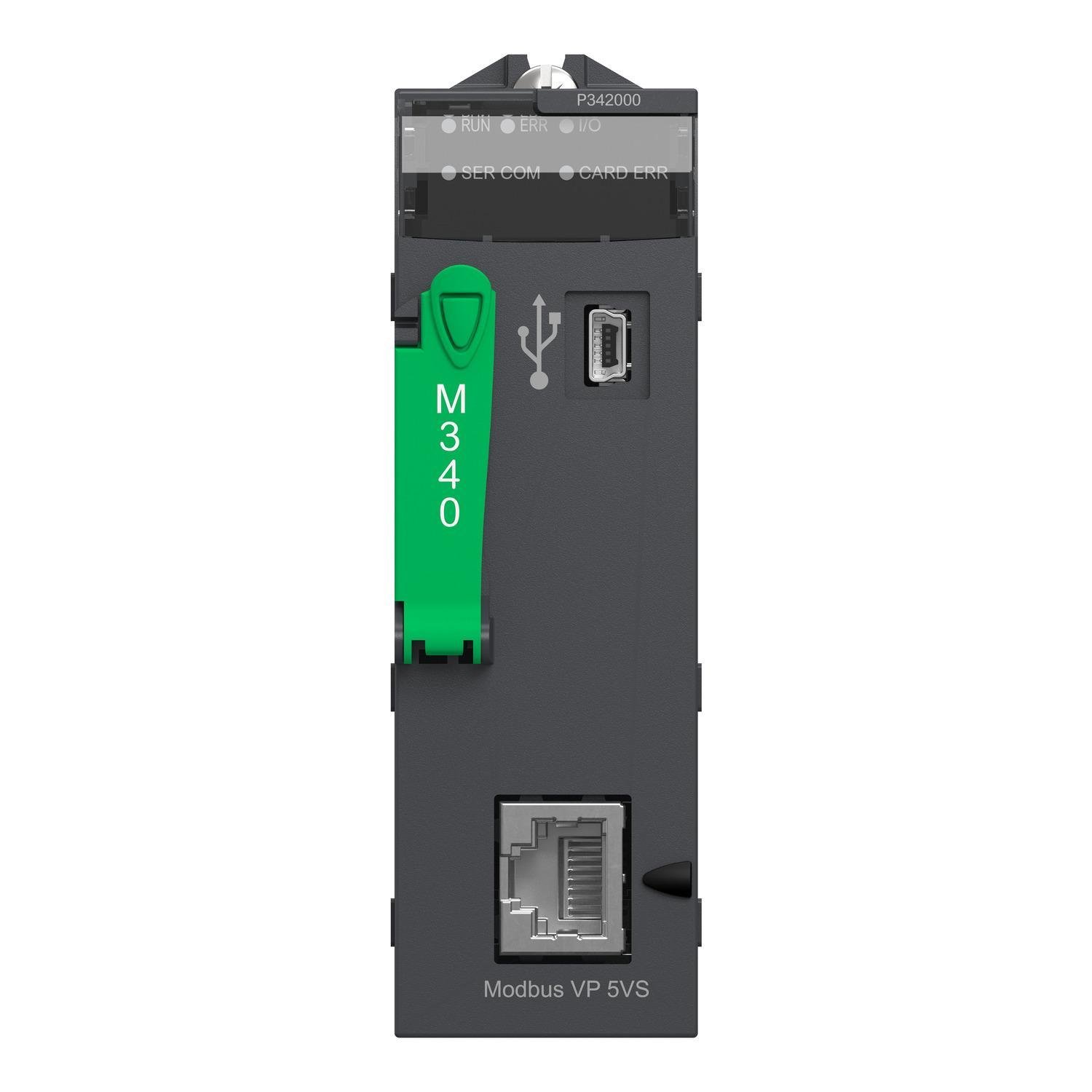 BMXP342000 - processor, Modicon M340, max 1024 discrete, 256 analog IO, Modbus
