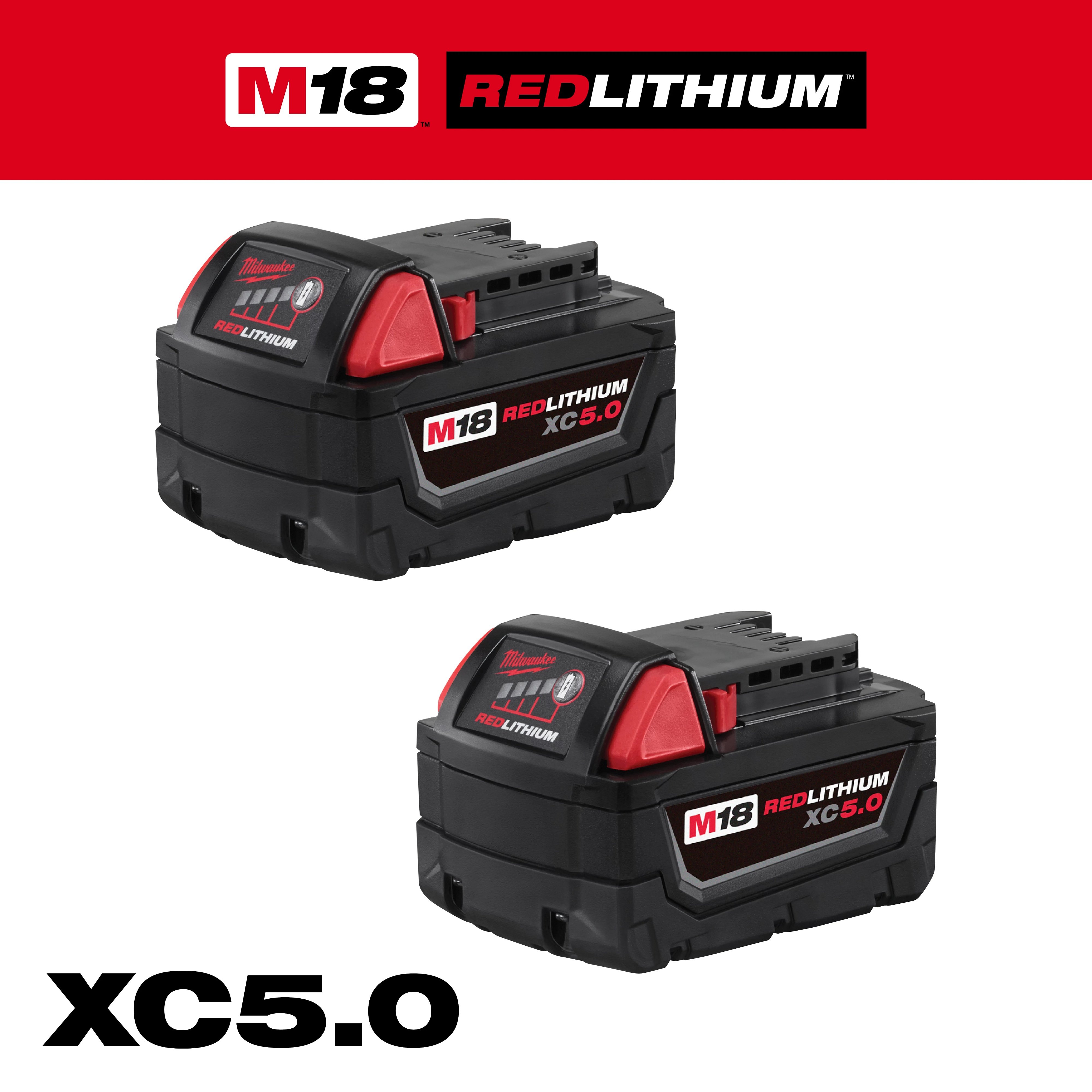 Picture of 48-11-1852 - M18™ REDLITHIUM™ XC 5.0Ah Extended Capacity Battery Pack (2 Piece)