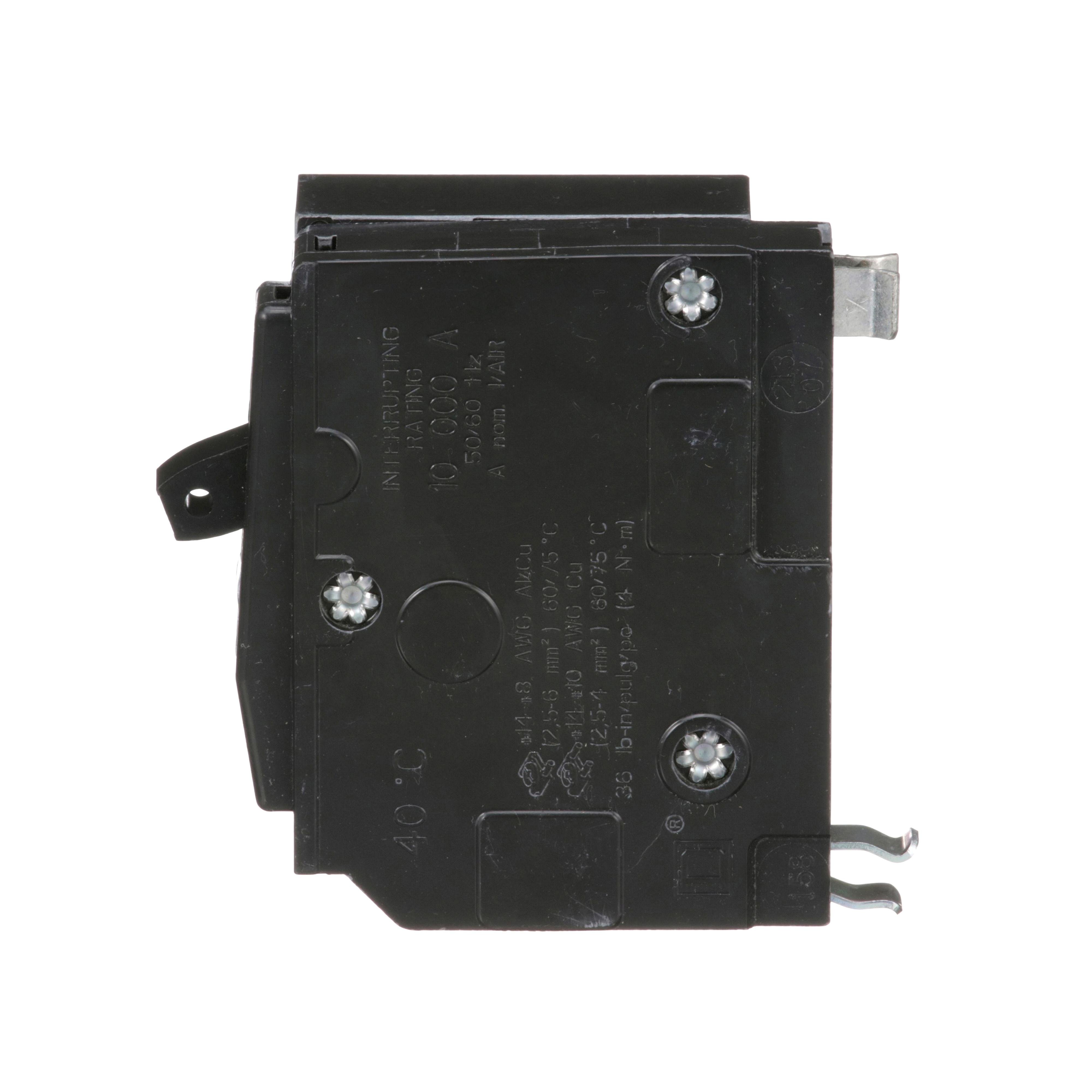Picture of QO1201021 - Mini circuit breaker, QO, 20A, 1 pole, 120/240VAC, 10kA, plug in, AC shunt