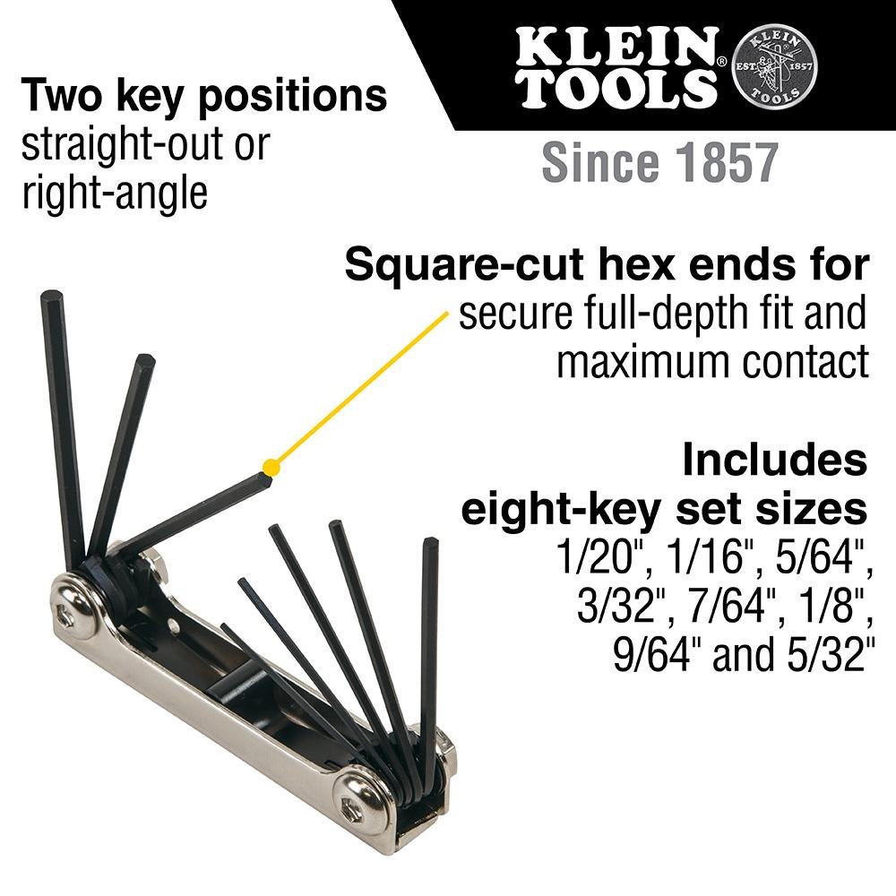 70581 - Folding Hex Key Set, 8-Key, SAE Sizes