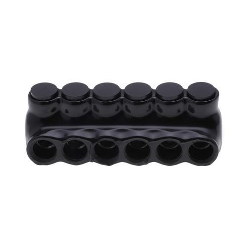 Picture of IPLD1/0-6 - 6-Port Black Multi-Tap Pre-Insulated Connector, 1/0 AWG - 14 AWG
