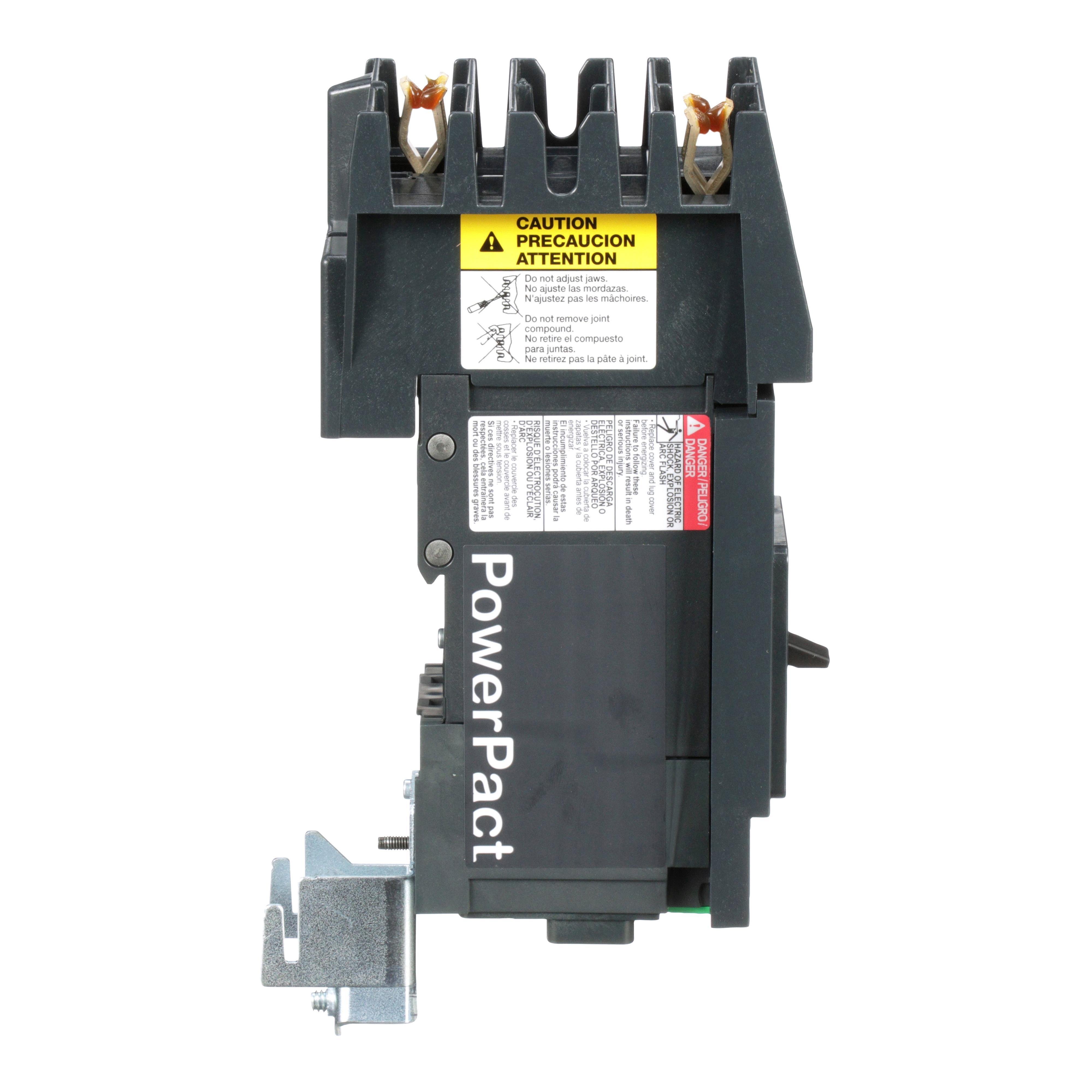 Picture of BDA260202 - Circuit breaker, PowerPacT B, 20A, 2 pole, 600Y/347VAC, 14kA, I-Line, thermal magnetic, 80%, AC