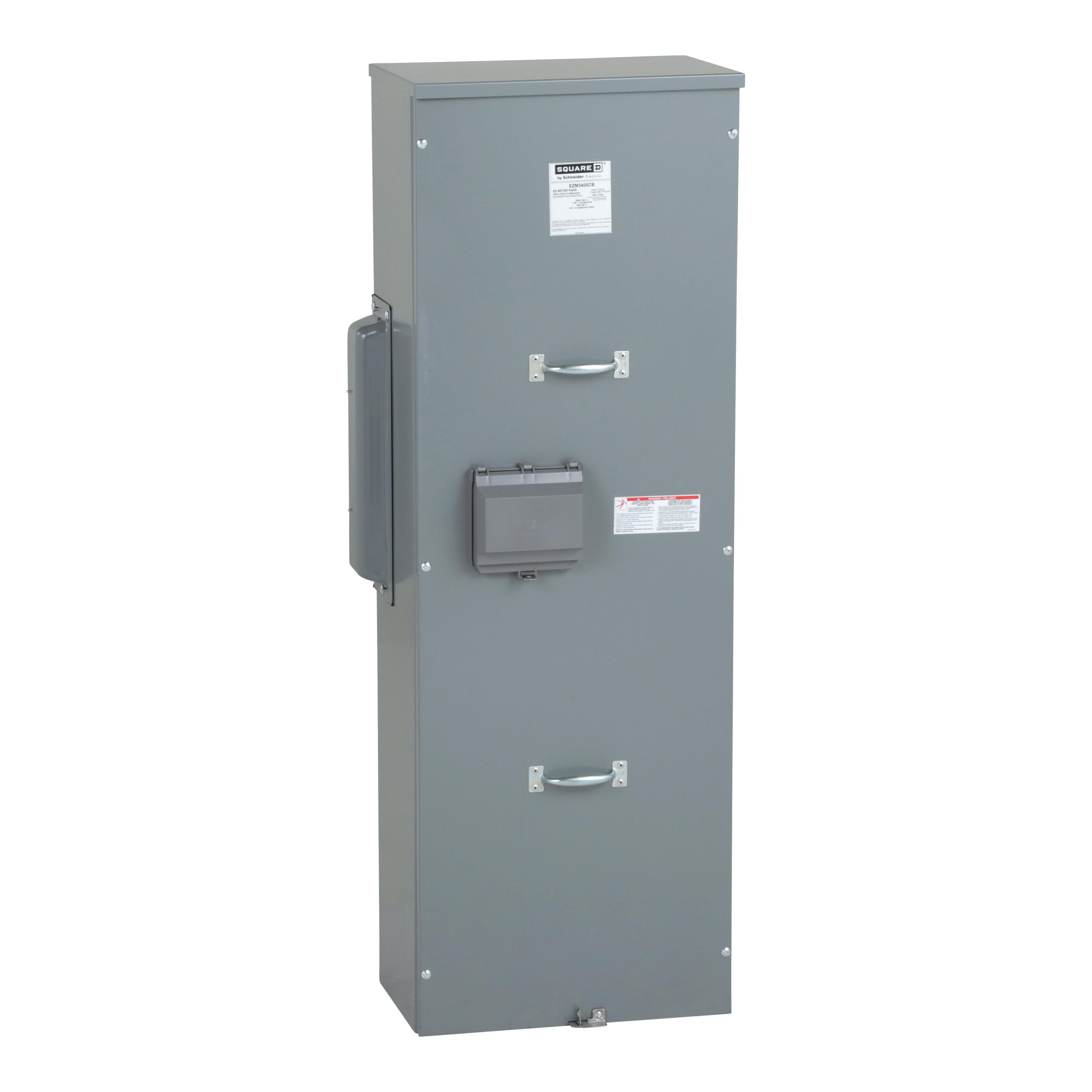 EZM3400CB - Main circuit breaker unit, EZ Meter-Pak, 400A, 240VAC max, 3ph/4W, 400A bus, 65kA, OH/UG, Type 3R