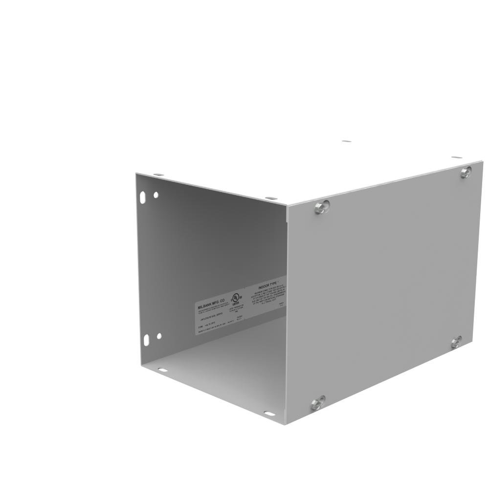 Picture of 8812-GSC1-NK - 8x12x8 Screw Cover Wireway Type 1 UL Listed Steel No Knockouts ANSI 61 Gray