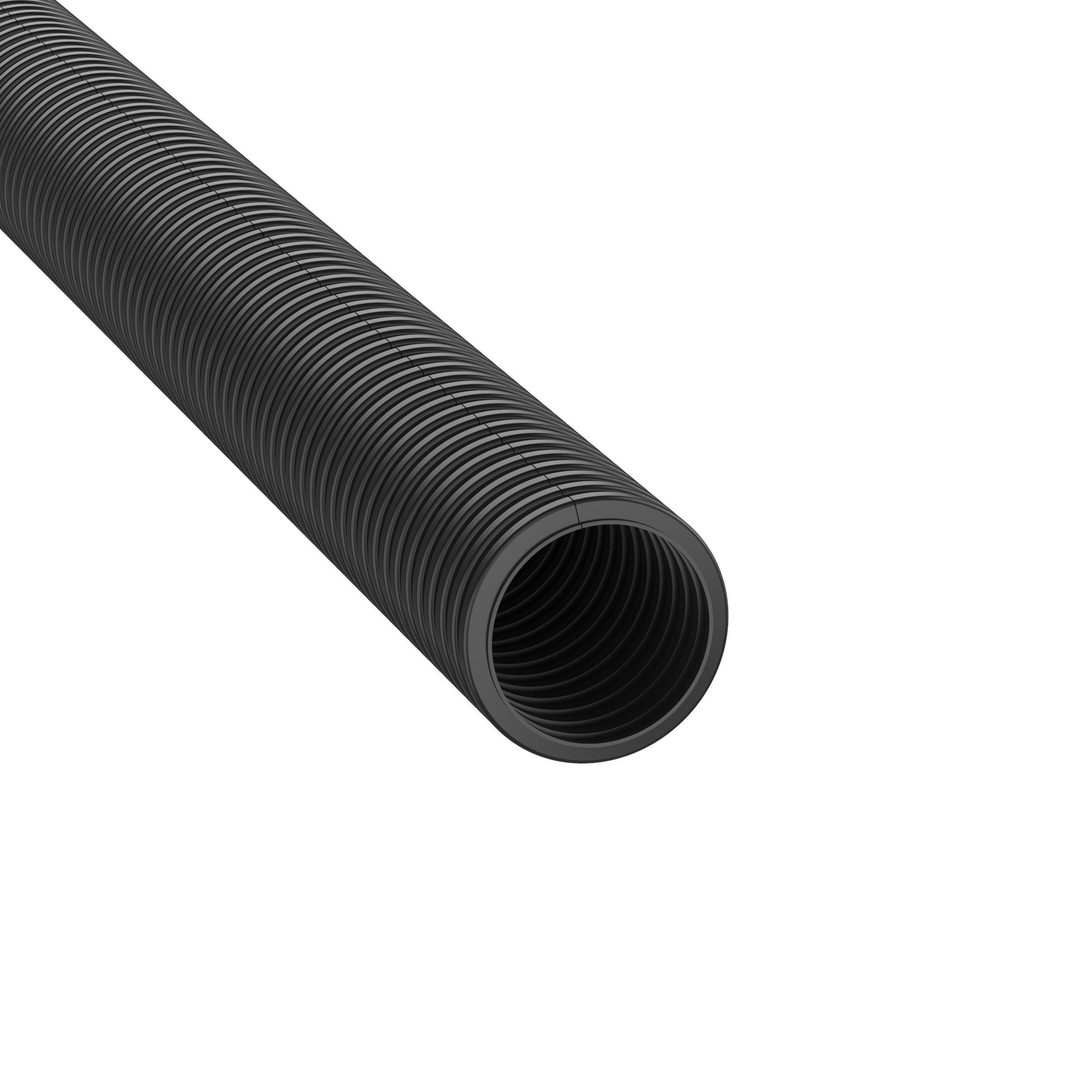 CLT75F-C20 - Corr. Loom Tubing Slit, .75" (19.05mm) x 100', Black,PK1