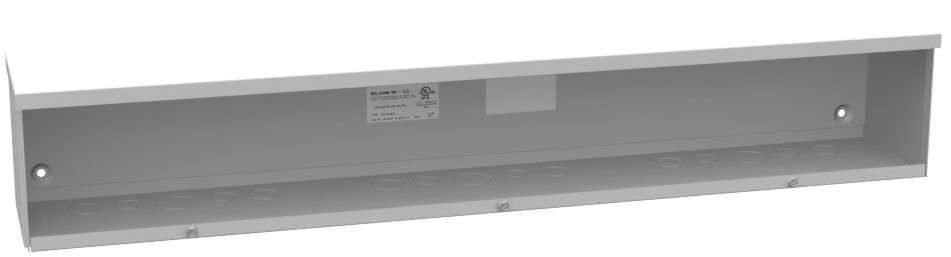 Picture of 6x36x6 Screw Cover Wireway Type 3R UL Listed Steel Knockouts Anise 61 Gray Quad D Knockout For Lock