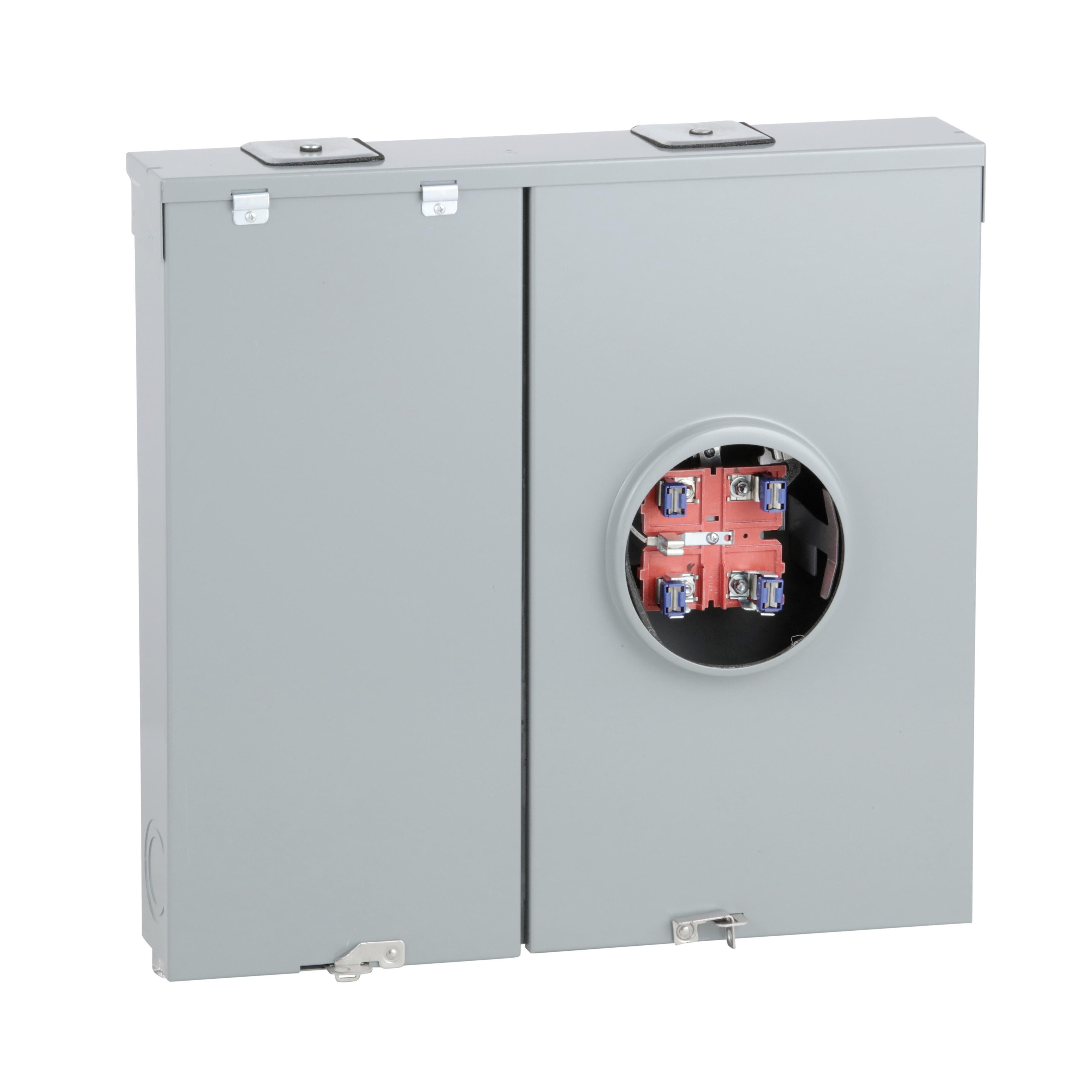 RQC200SFMG - Meter mains, QO, CSED, ringless socket, 200A, outdoor surface mount, no bypass