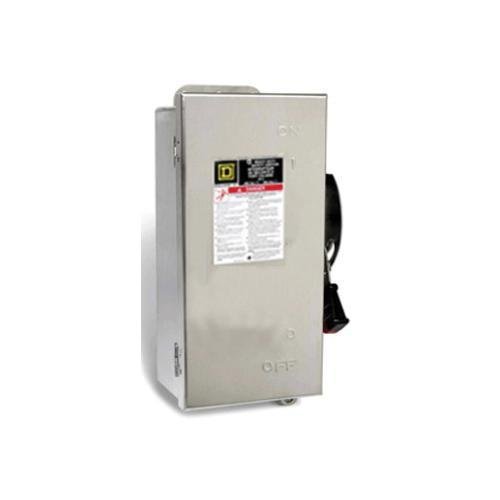 H362DSWC - Safety switch, heavy duty, fusible, 60A, 600VAC, 600VDC, 3 poles, 50hp, NEMA 4, 4X, 5, 304 steel, Crouse-Hinds