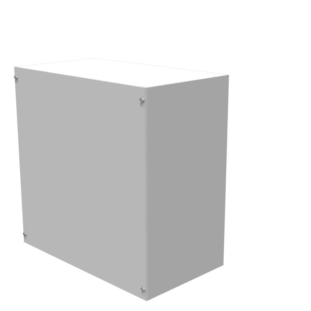 Picture of 181810-SC1-NK - 18x10x18 Screw Cover Type 1 UL Listed Steel No Knockouts ANSI 61 Gray Cover With Teardrop Slots Mounting Holes In Back