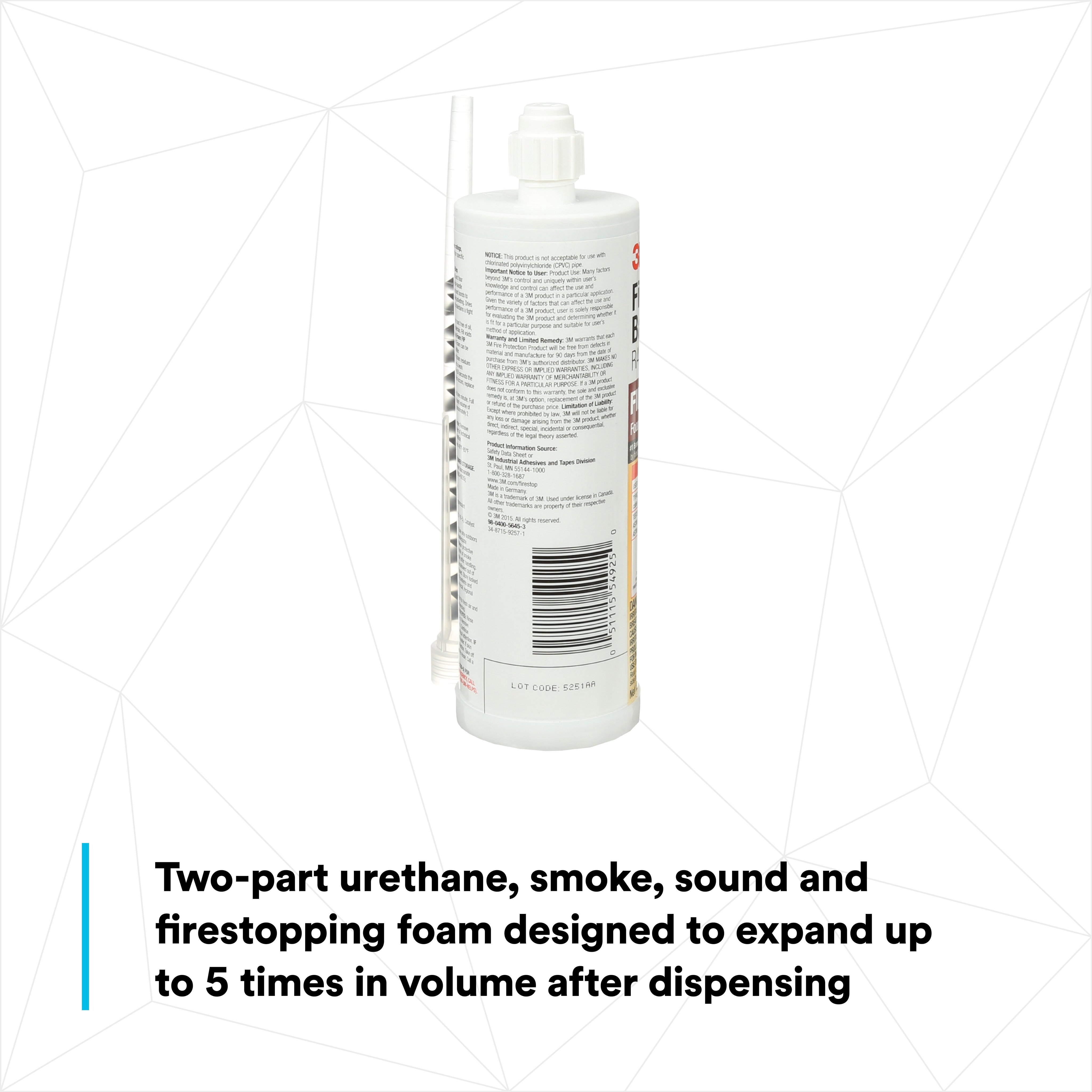 Picture of FIP 1-STEP - 3M™ Fire Barrier Rated Foam FIP 1-Step, Maroon, 12.85 fl oz Cartridge,6/case