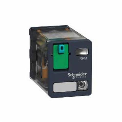 RPM22BD - plug-in relay, Harmony electromechanical relays, 15A, 2CO, with LED, lockable test button, 24V DC