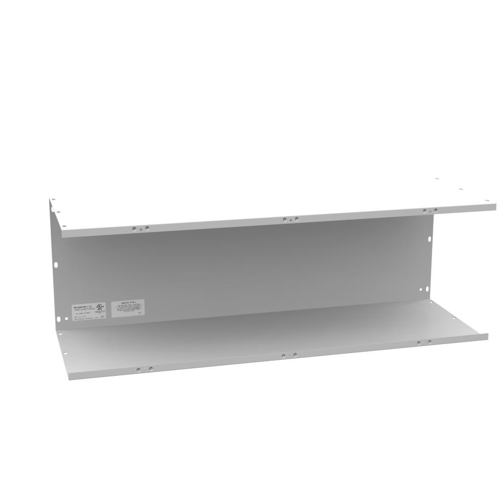 121236-GSC1-NK - 12x36x12 Screw Cover Wireway Type 1 UL Listed Steel No Knockouts ANSI 61 Gray