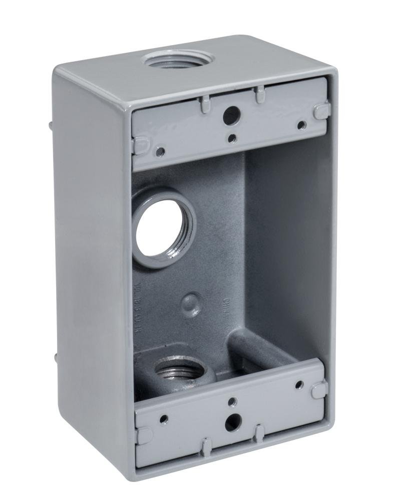 WB1350 - 1/2" 3 Hole Single Gang Weatherproof Box
