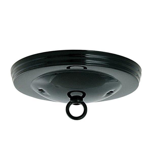90-065 - Standard Canopy Kit, Black Finish, 5" Diameter, 7/16" Center Hole, 2-8/32 Bar Holes, Includes Hardware, 10lbs Max