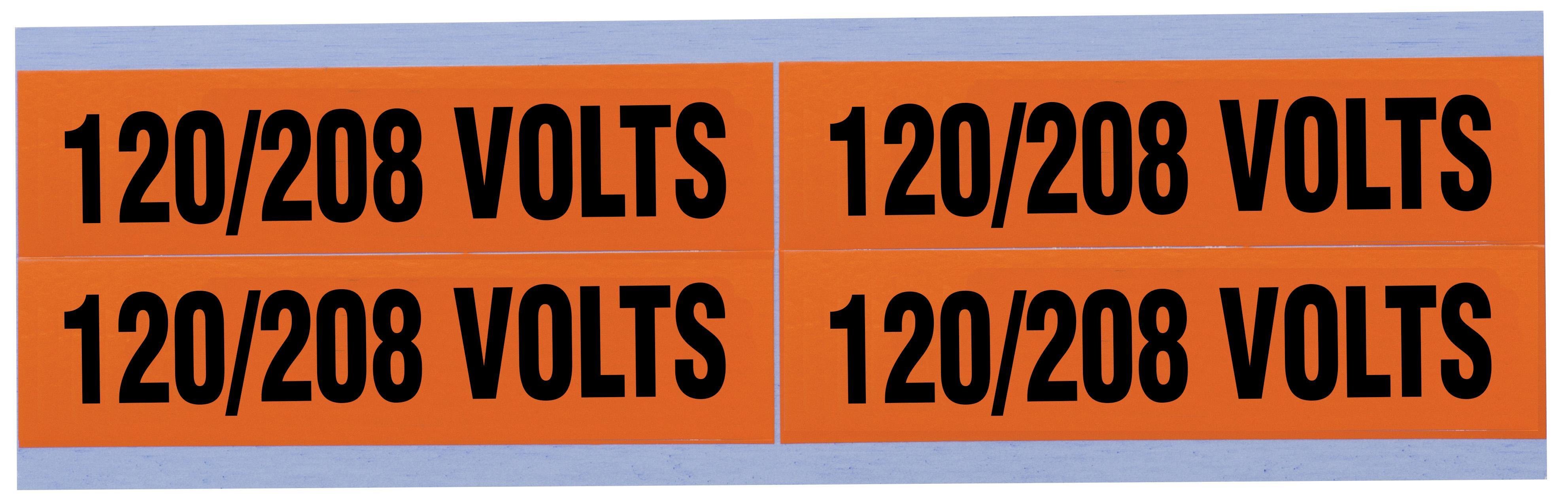 44-296 - Voltage & Conduit Marker Card, "120/280", Medium