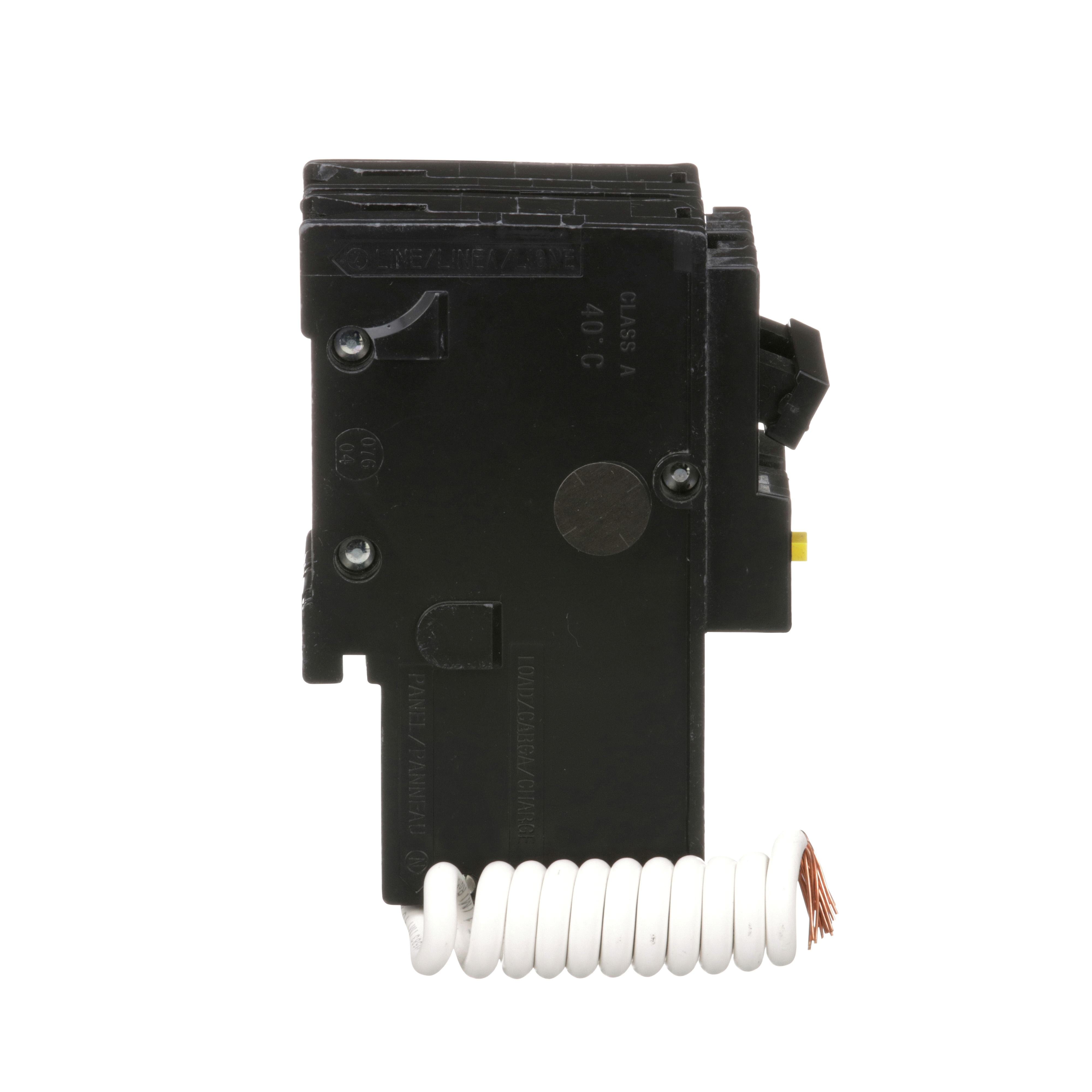 Picture of HOM220GFI - [TAA] Mini circuit breaker, Homeline, 20A, 2 pole, 120/240VAC, 10kA AIR, ground fault class A, plug in, UL