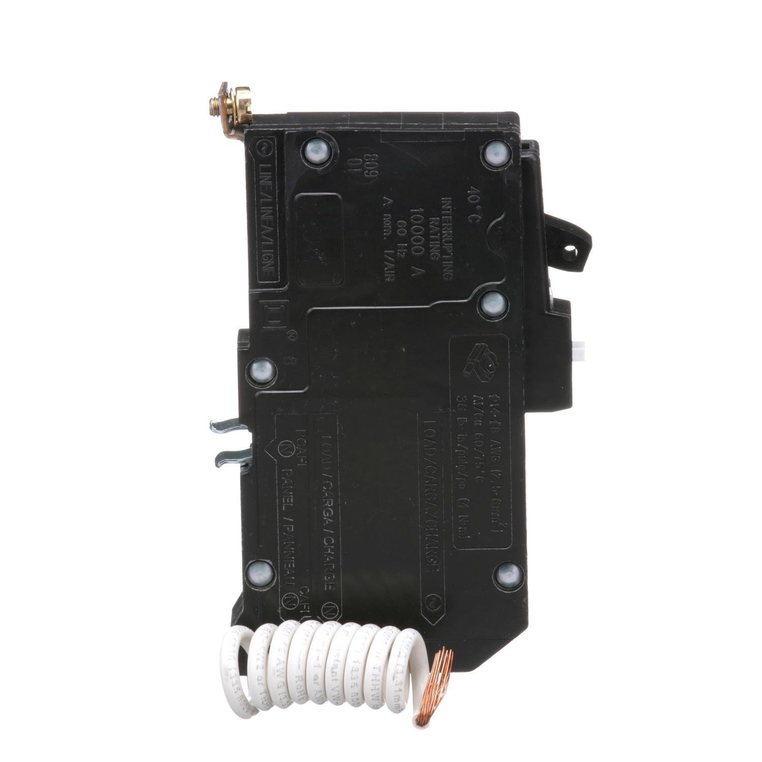 QOB120CAFI - [TAA] Mini circuit breaker, QO, 20A, 1 pole, 120VAC, 10kA, bolt on, combo ARC fault, pigtail