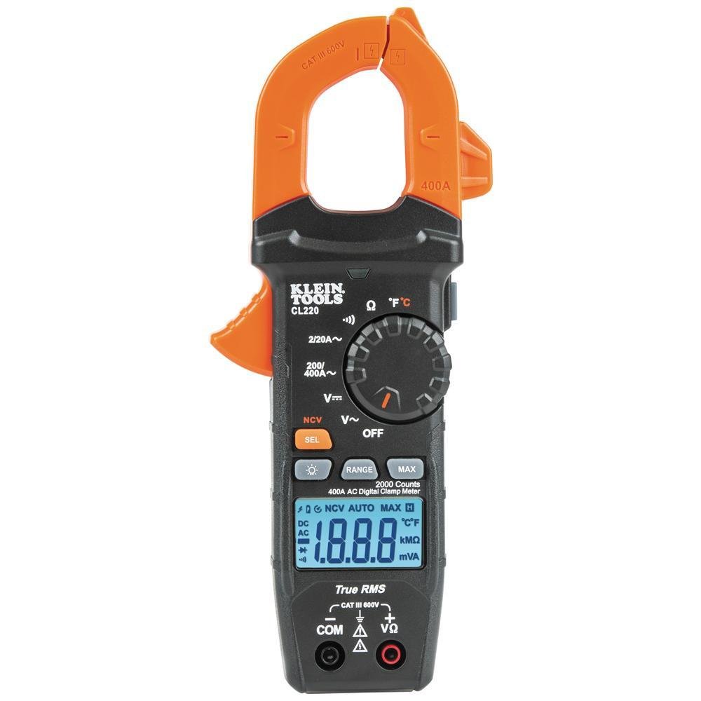 CL220 - Digital Clamp Meter, AC Auto-Ranging 400 Amp with Temp