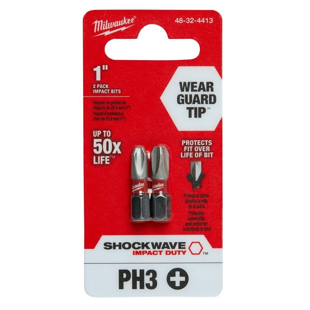 Picture of 48-32-4413 - SHOCKWAVE™ 2-Piece Impact Phillips #3 Insert Bits