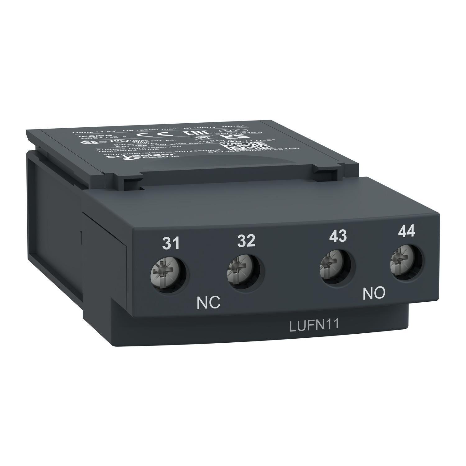 LUFN11 - Auxiliary contact module, TeSys Ultra1 NO and 1 NC