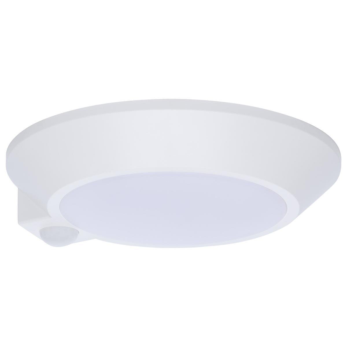 62/1820R1 - 7 Inch LED Disk Light - 27K/3K/35K/4K/5K CCT Selectable - Occupancy Sensor - White Finish