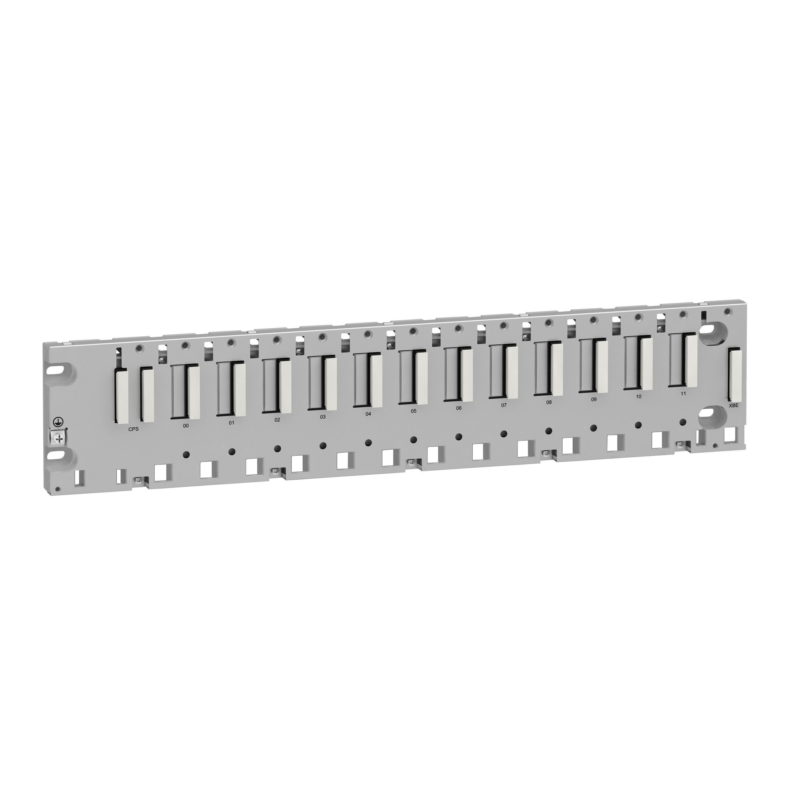 BMXXBP1200 - Backplane, Modicon X80, 12 slots, panel, mounting plate mounted