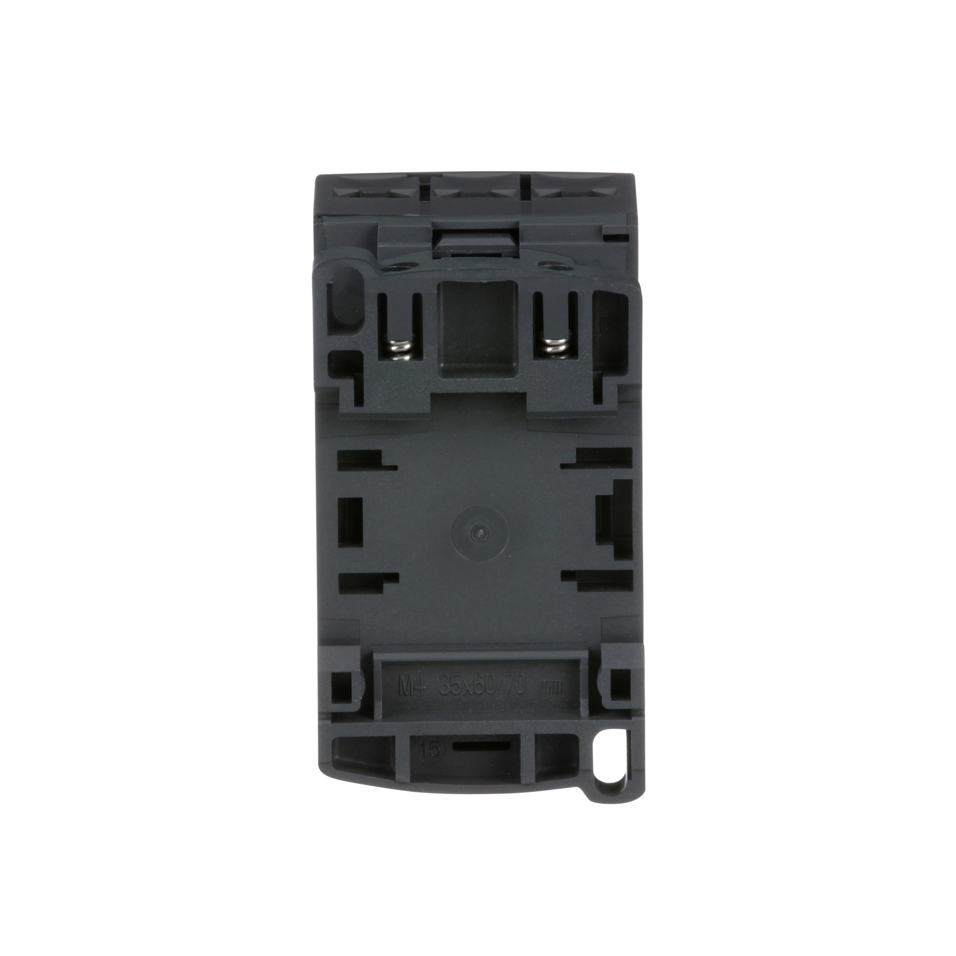 Picture of LC1D18U7 - IEC contactor, TeSys Deca, nonreversing, 18A, 10HP at 480VAC, up to 100kA SCCR, 3 phase, 3 NO, 240VAC 50/60Hz coil, open