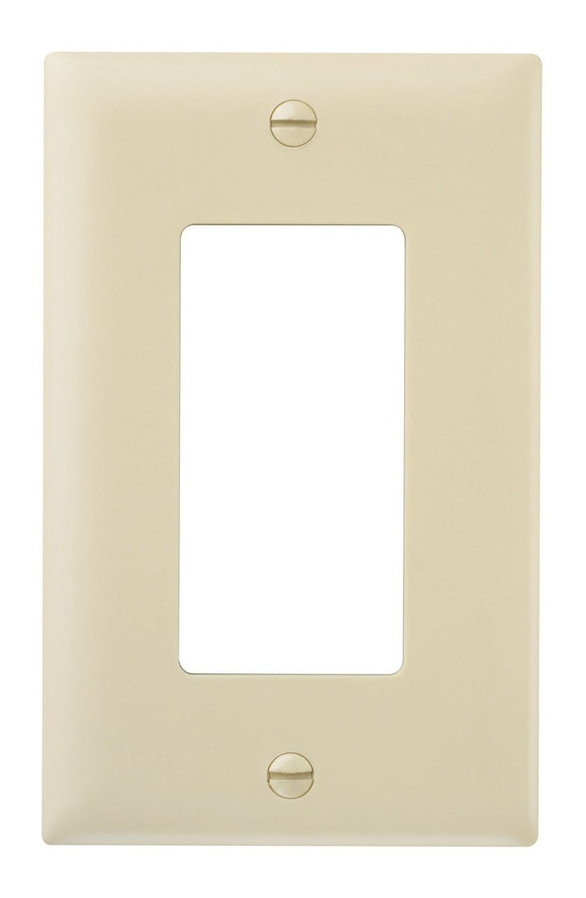 TP26-I - TradeMaster® 1-Gang Nylon Wall Plate, 1 Decorator Opening, Ivory