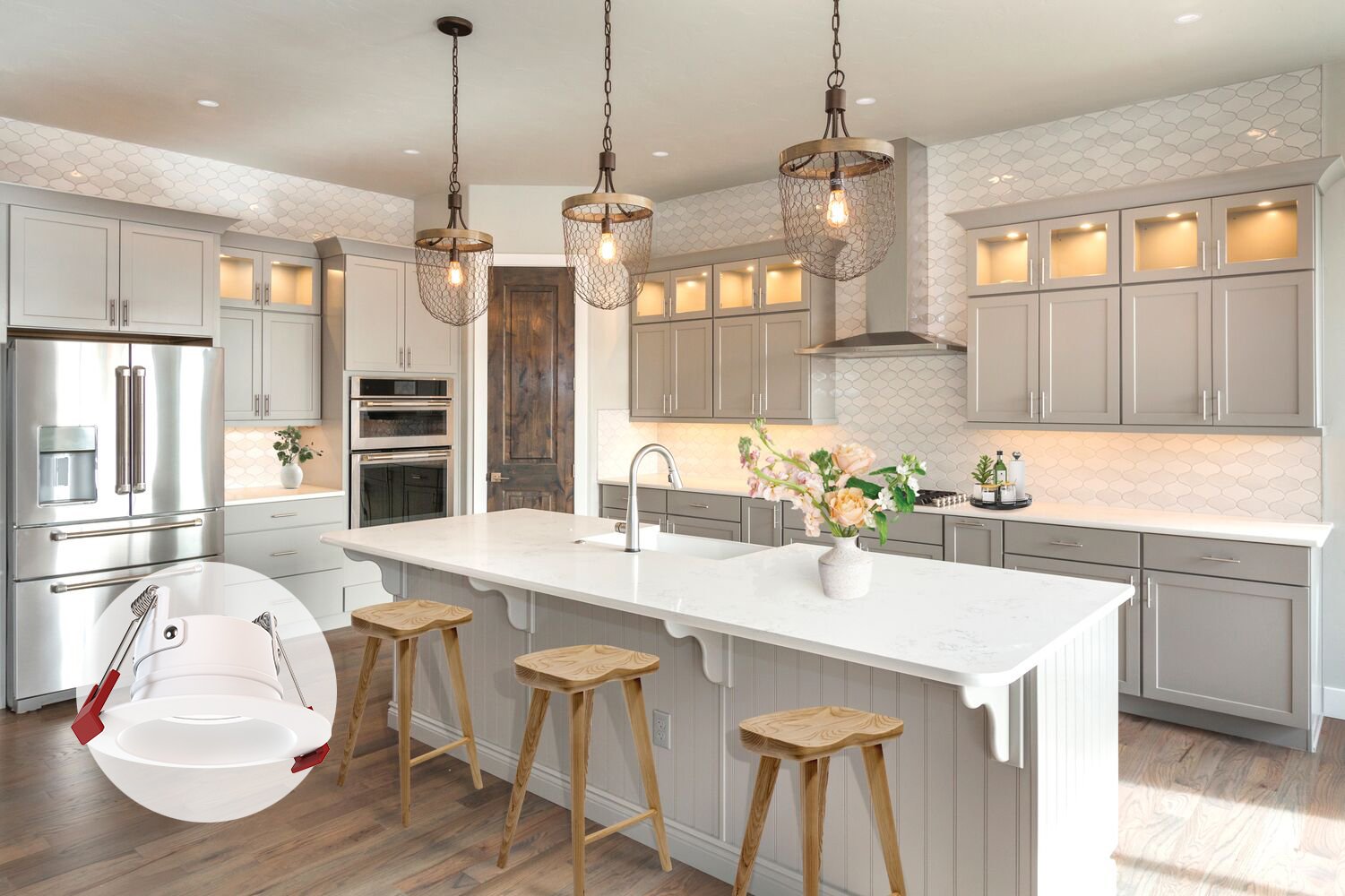 Picture of WF2DREGSMALO25SWW590CRI120MWM6 - Wafer 2 in. Regressed Smooth Adjustable Lumen and CCT Canless IC Rated Dimmable Integrated LED Recessed Light Trim