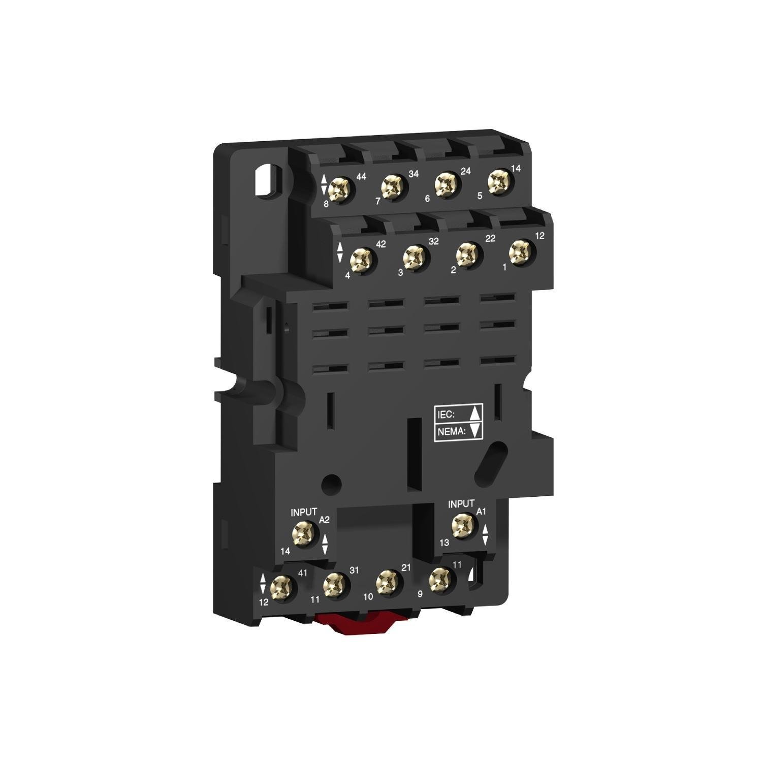 RPZF4 - socket, Harmony Electromechanical Relays, for RPM4 power relays, 16A screw clamp terminals, mixed contact