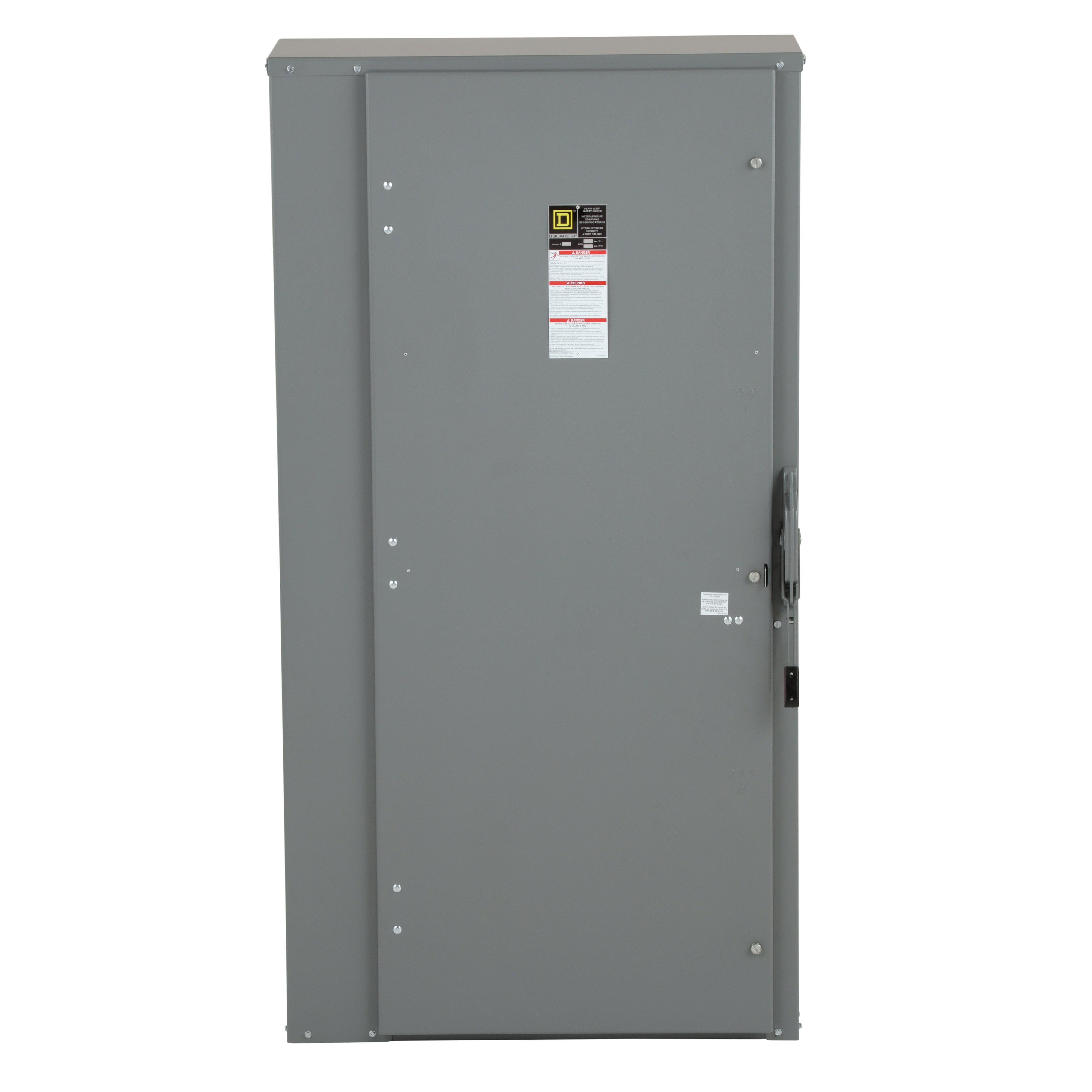 H367 - Safety switch, heavy duty, fusible, 800A, 3 wire, 3 pole, 500hp, 600VAC/DC, NEMA 1