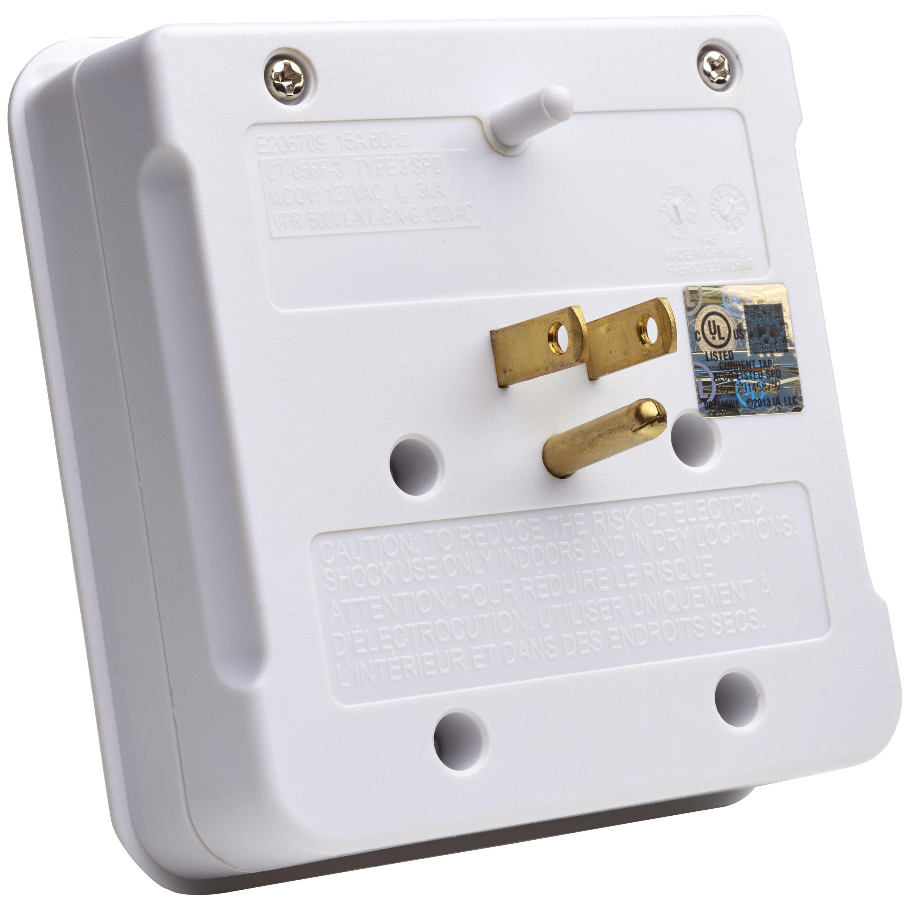 Picture of 91-223 - 6 Outlet Surge Wall Tap, Indoor Use Only, 540 Joules, 15A-120V, 1800W