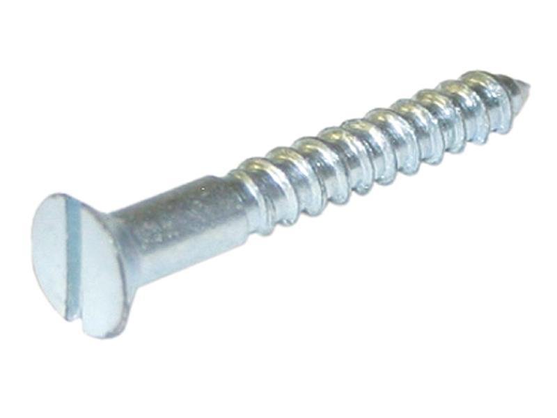 Picture of JFW121 - 4 x 3/4 in. Flat Head Slotted Wood Screws - Steel Zinc - 100qty