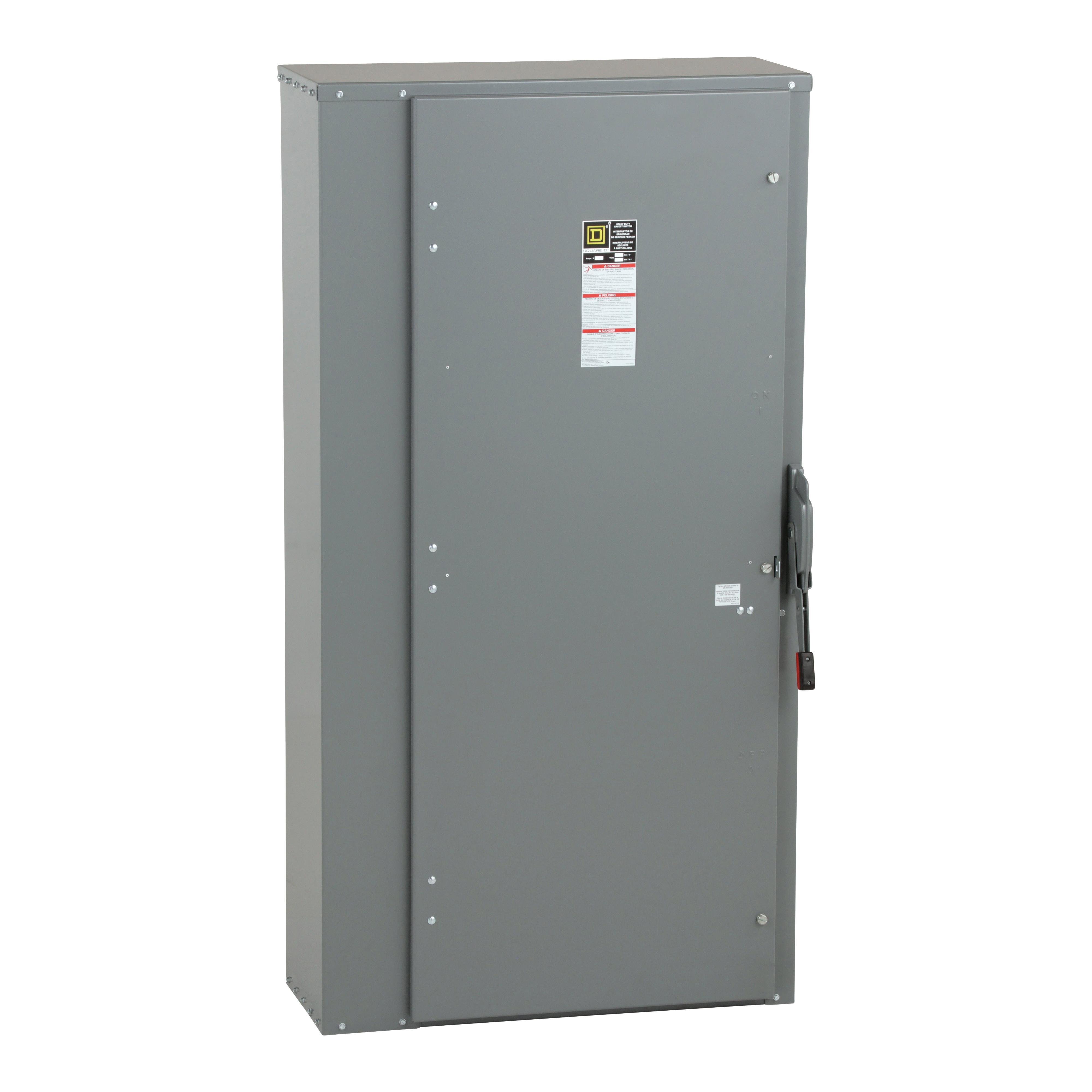 HU367 - Safety switch, heavy duty, non fusible, 800A, 3 pole, 500HP, 600V AC/DC, NEMA 1