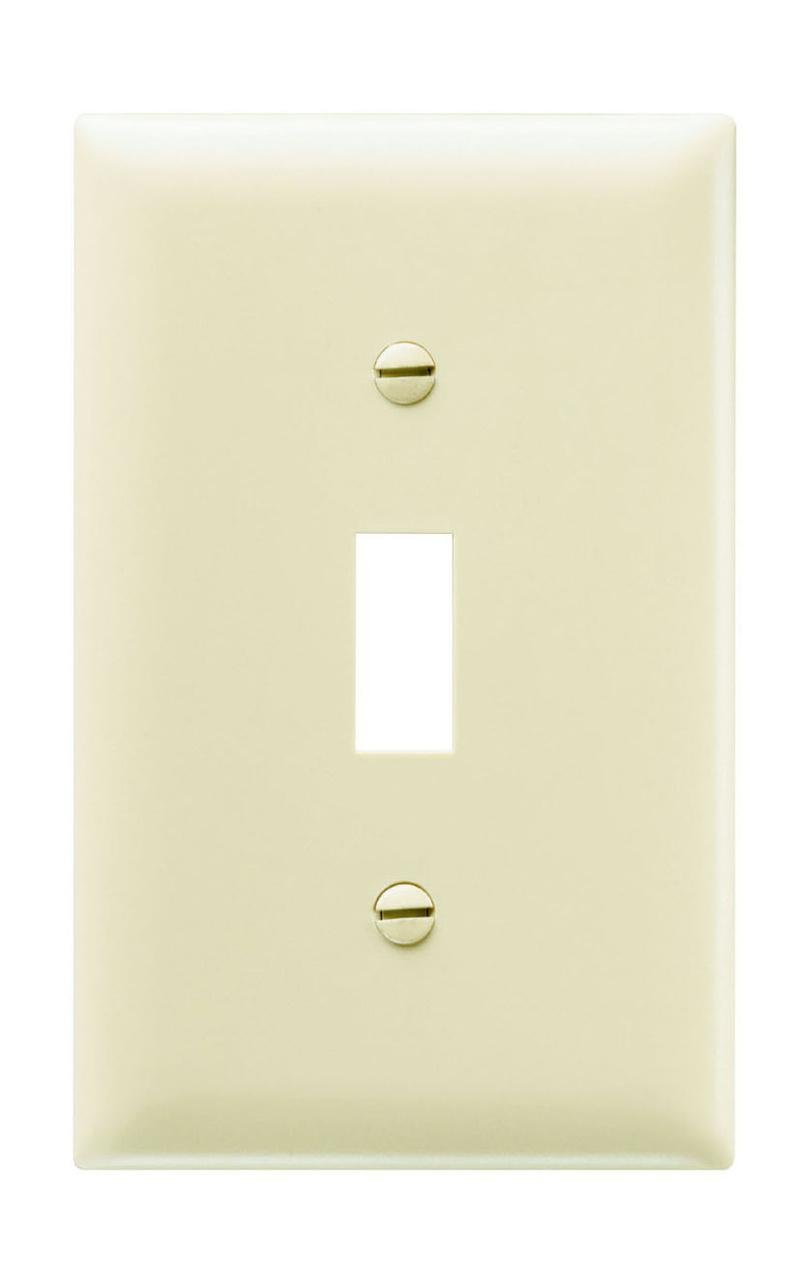 TP1-I - TradeMaster® 1-Gang Nylon Wall Plate, 1 Toggle Switch Opening, Ivory