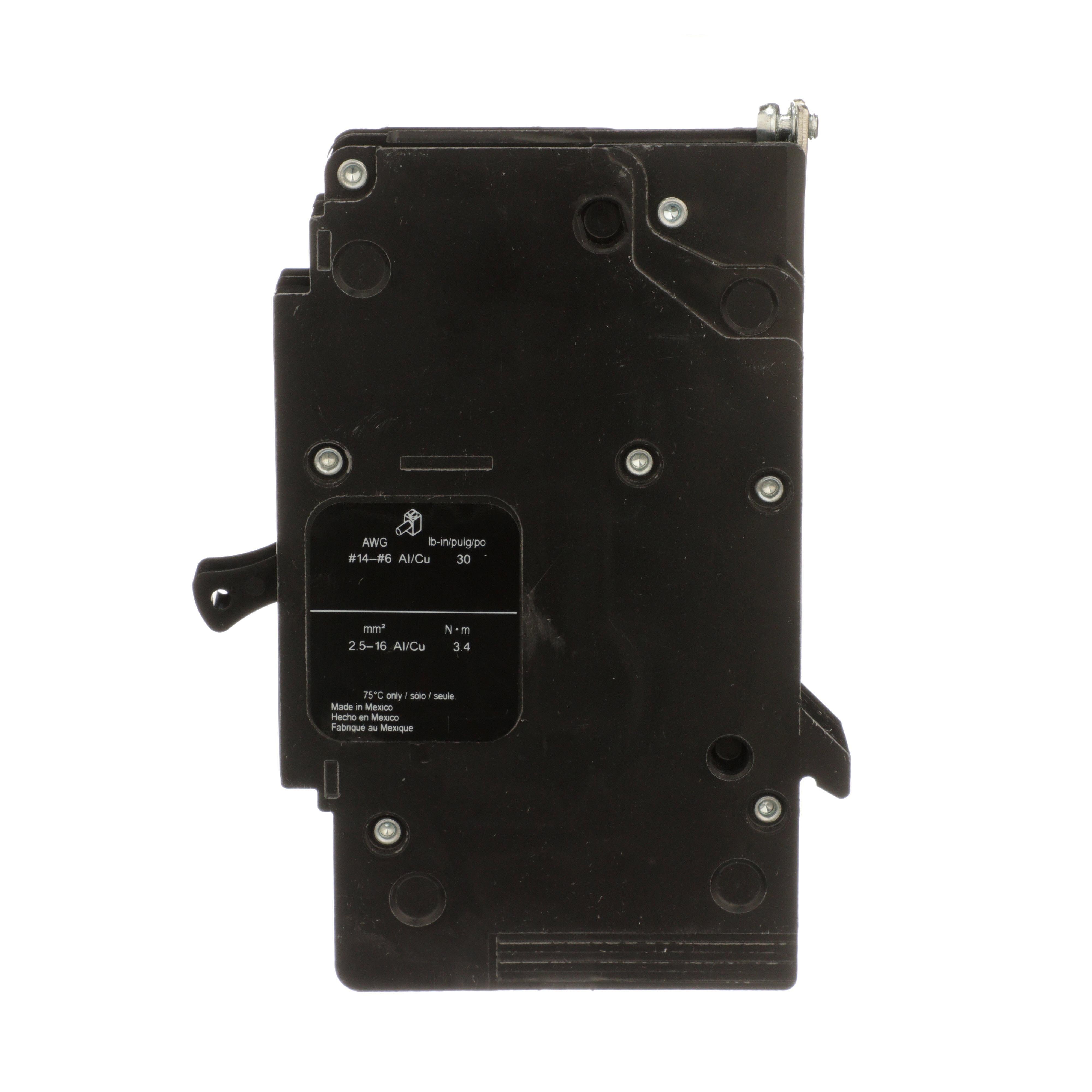 Picture of EJB14015 - Mini circuit breaker, E-Frame, 15A, 1 pole, 277VAC, 100kA max, bolt on [TAA]