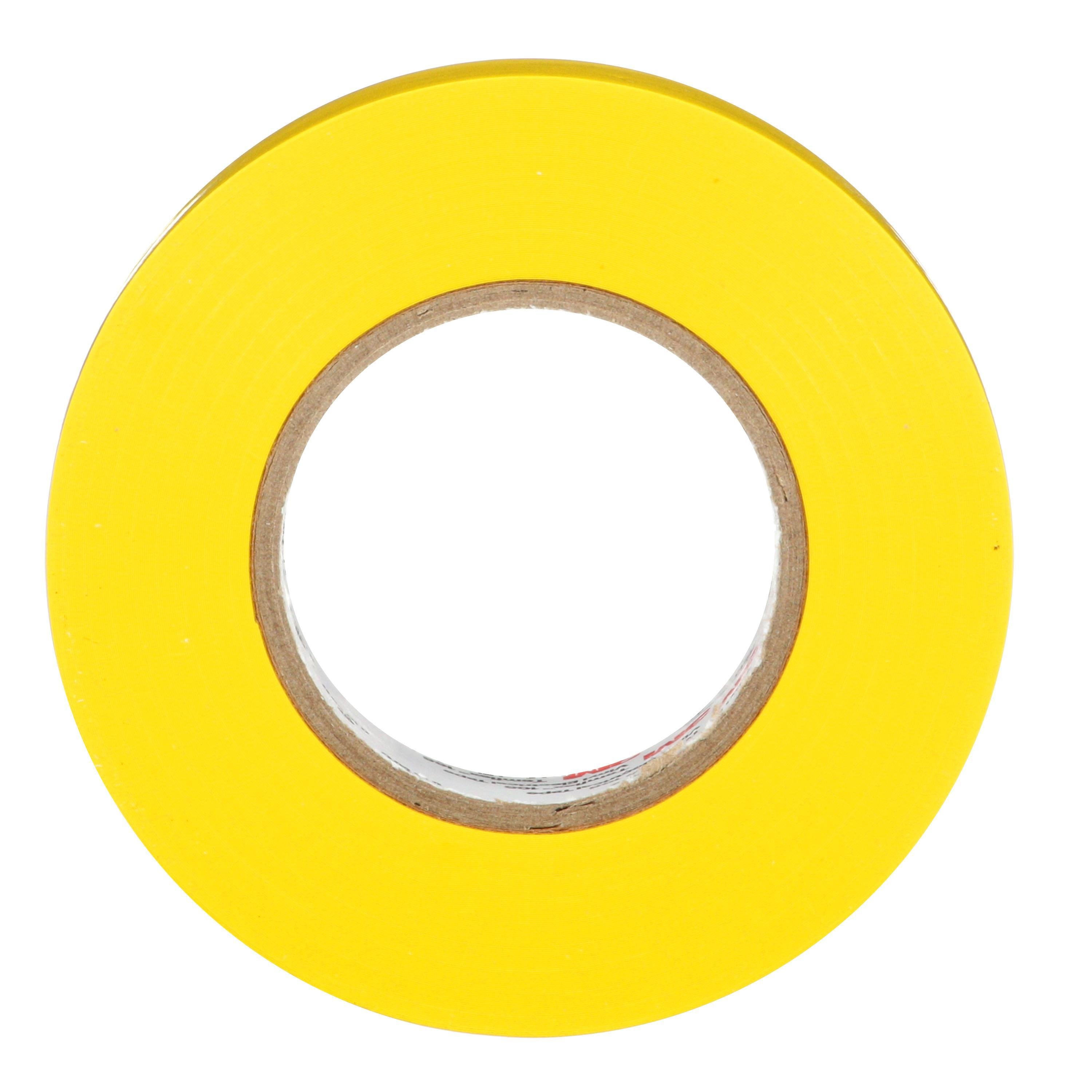 Picture of 7100169490 - 3M™ Temflex™ Vinyl Electrical Tape 165, Yellow, 3/4 in x 60 ft (19 mm x 18 m), 6 mil, 100 Rolls/Case